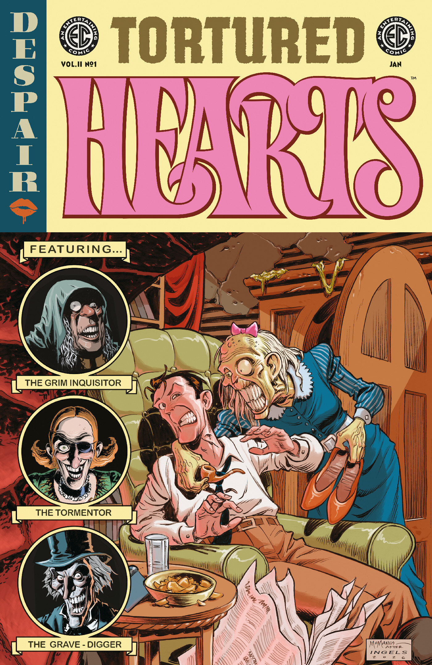 EC Tortured Hearts 2 #1 One Shot Cover C Shawn Mc Manus EC Homage 1 in 10 Variant