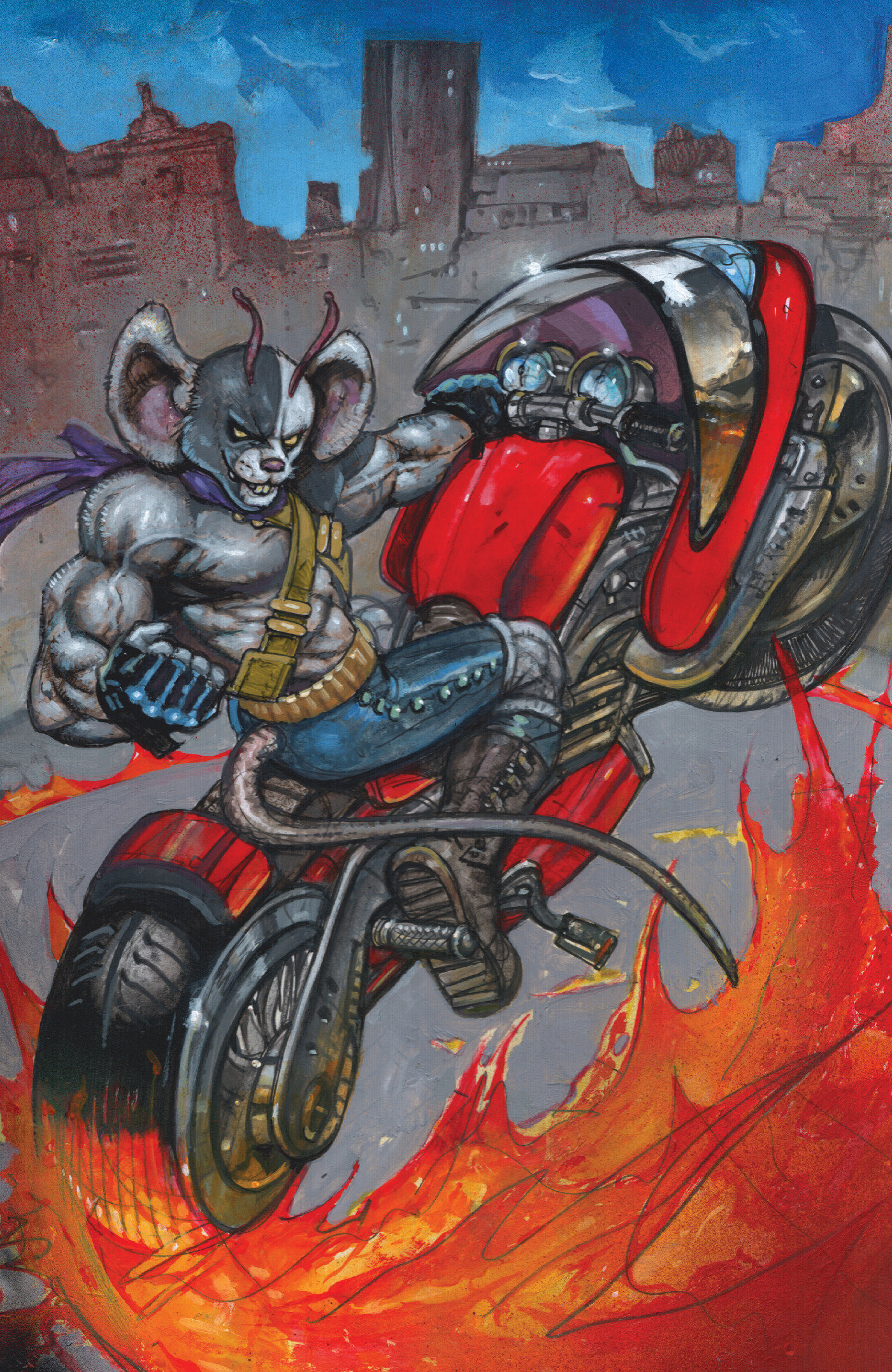 Biker Mice From Mars Scorch #1 Cover G 1 in 50 Simon Bisley Full Art Variant