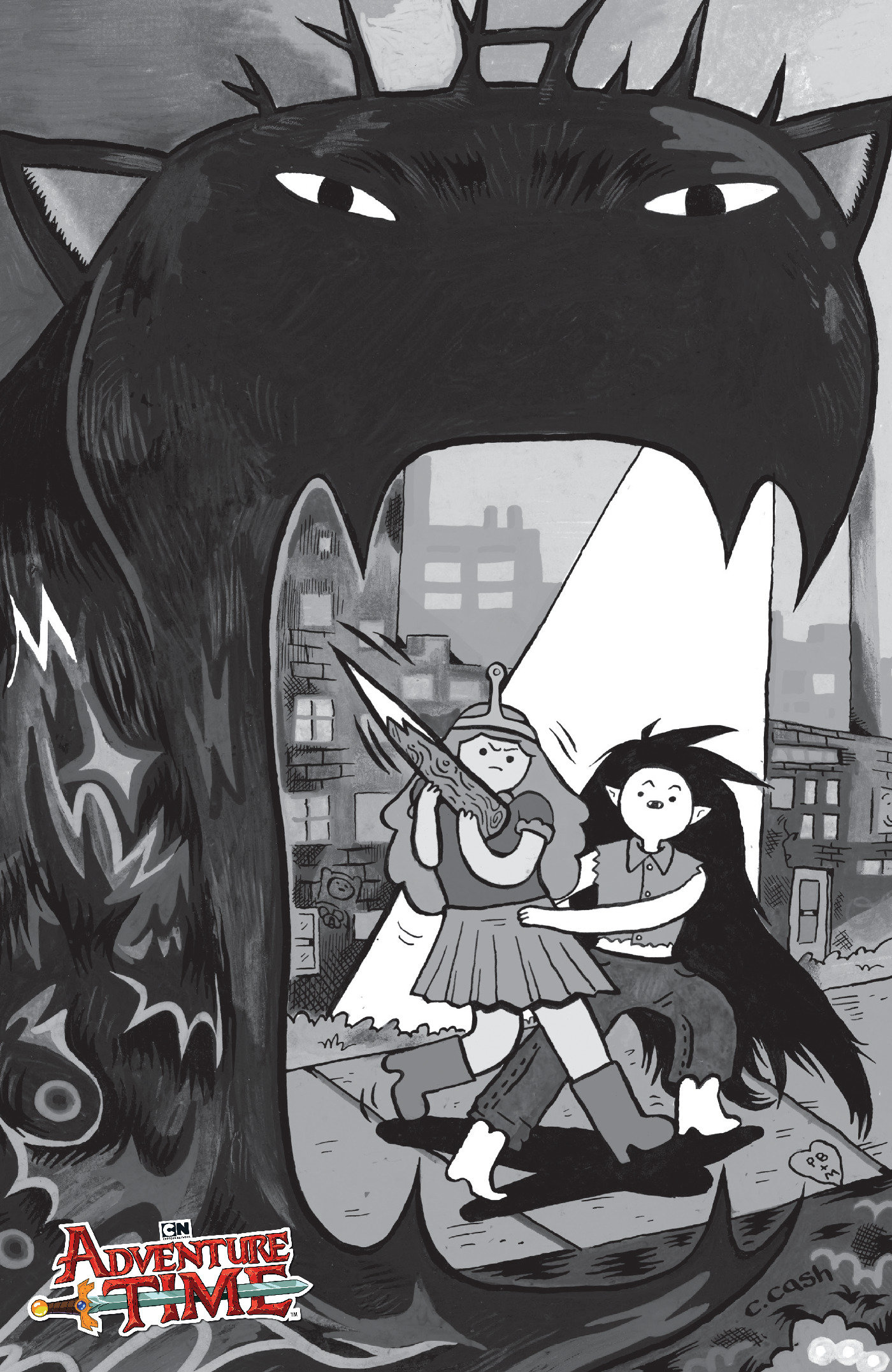 Adventure Time Bonnie The Vampire Hunter #1 (One Shot) Cover D Caroline Cash Black & White 1 in 10 Variant