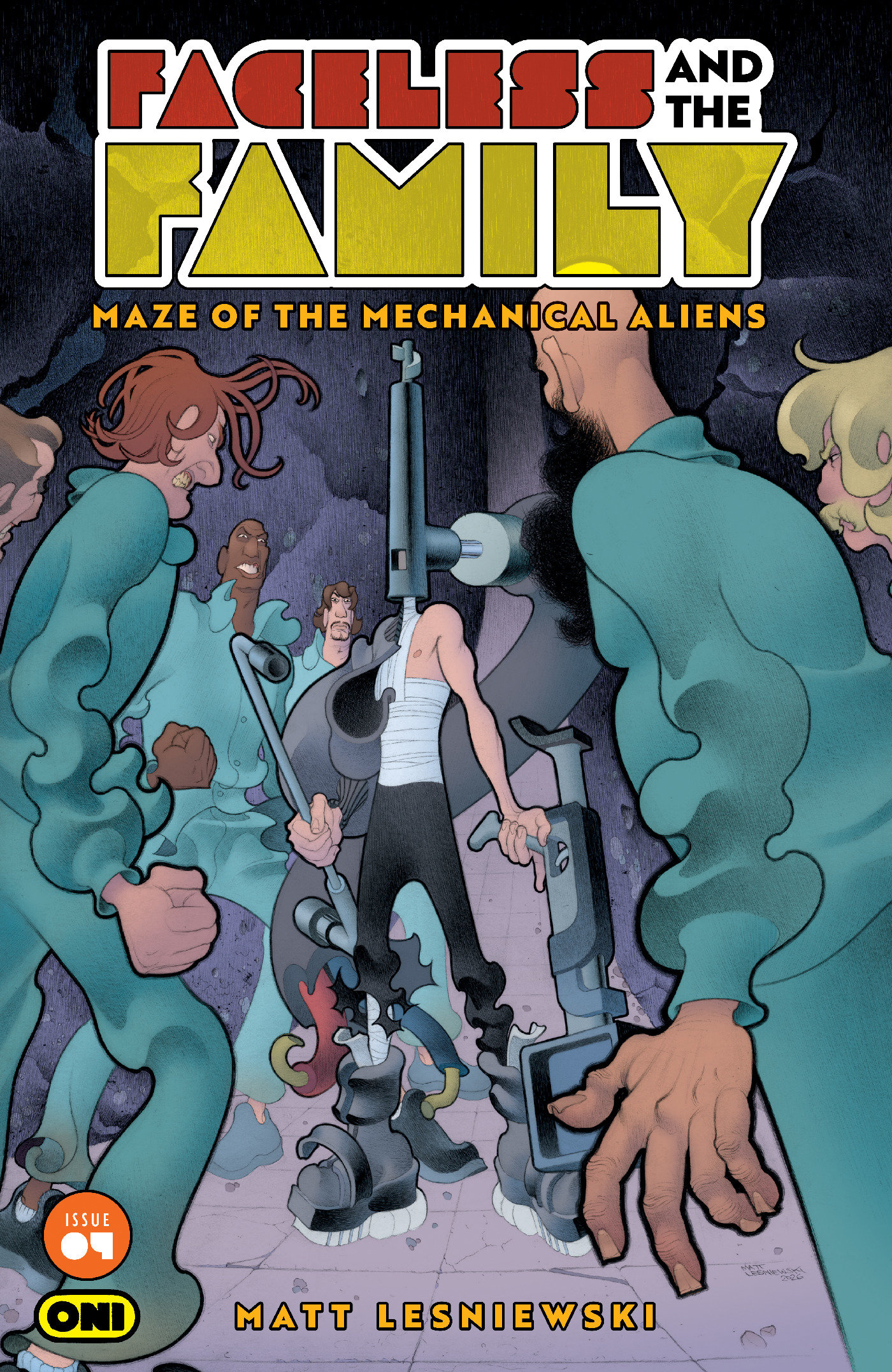 Faceless And The Family Maze Of The Mechanical Aliens #4 Cover A Matt Lesniewski