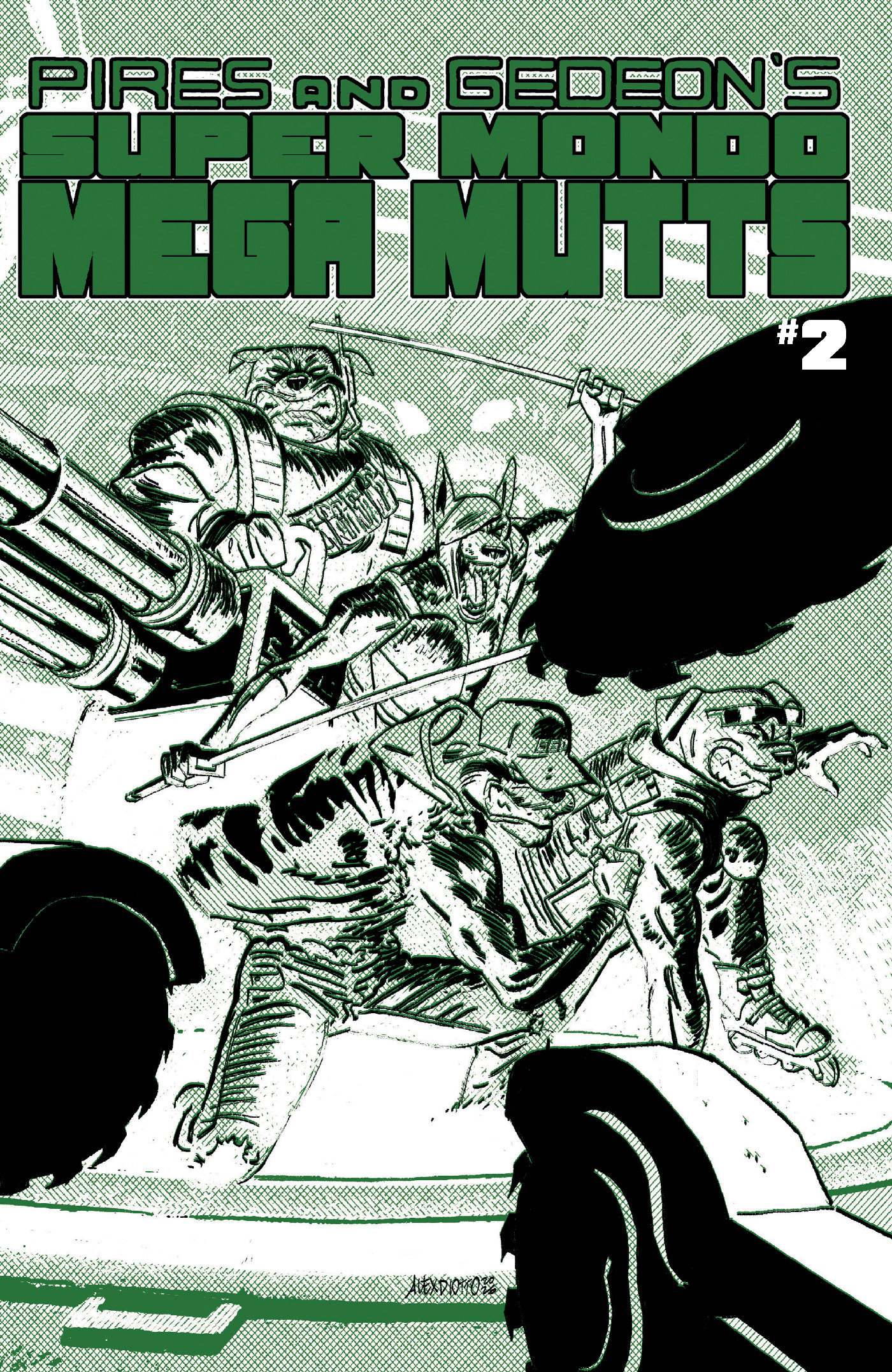 Super Mondo Mega Mutts #2 Cover B Alex Diotto Homage Variant