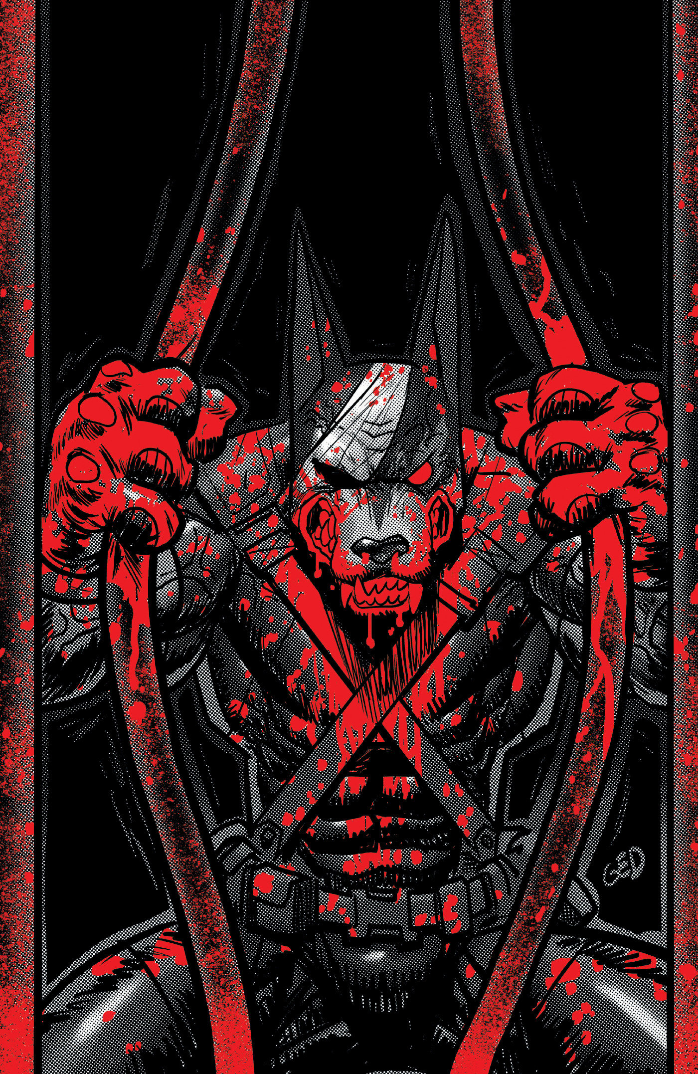 Super Mondo Mega Mutts #3 Cover F 1 in 50 Juan Gedeon Bloody Black & White Variant