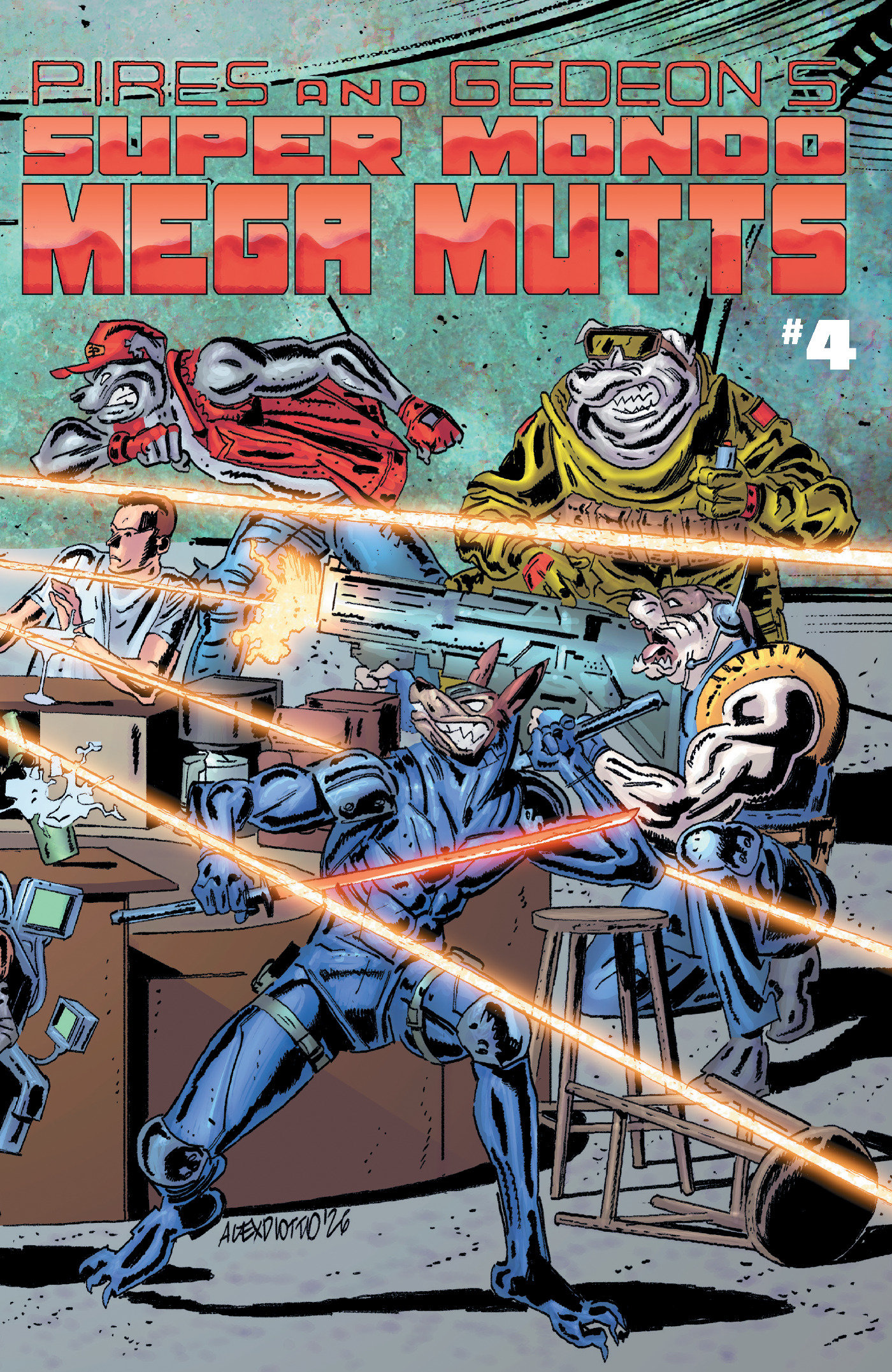 Super Mondo Mega Mutts #4 Cover B Alex Diotto Variant