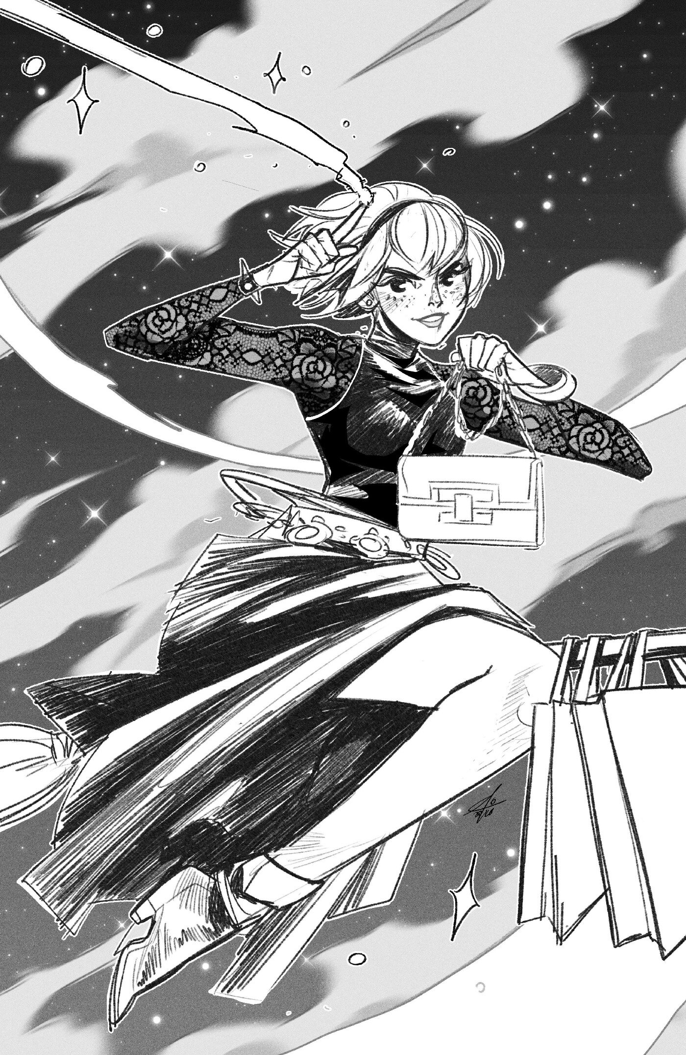 Sabrina The Teenage Witch #4 Cover E Eleonora Carlini Black & White 1 in 50 Variant