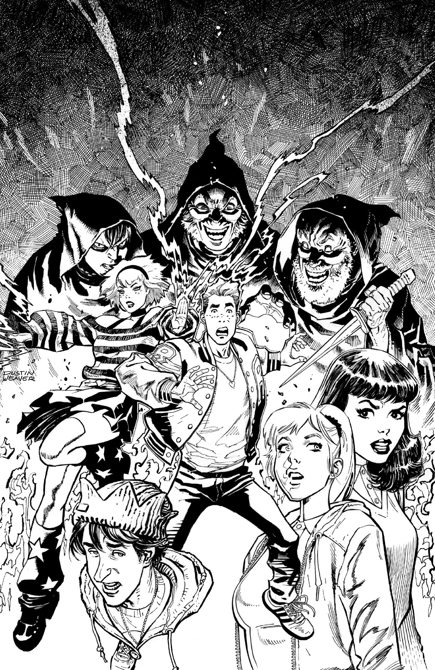 Archie In Hell #2 Cover G Dustin Weaver Black & White 1 in 100 Variant