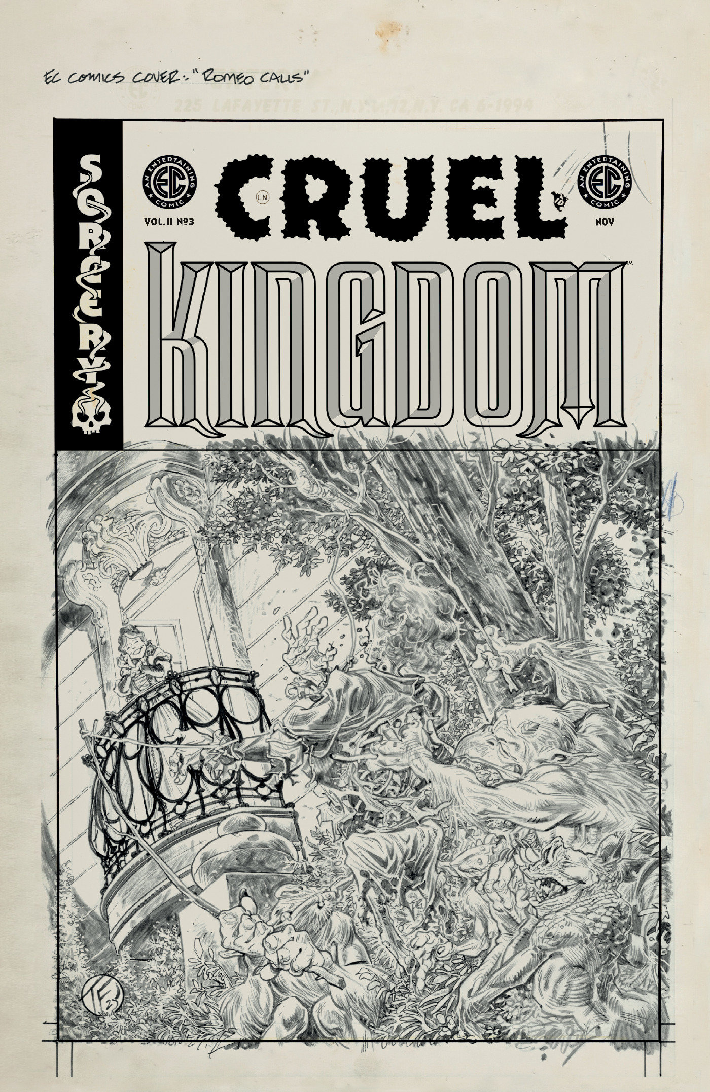 EC Cruel Kingdom 2 #3 Cover D Tom Fowler Black & White Artists Edition 1:20 Variant