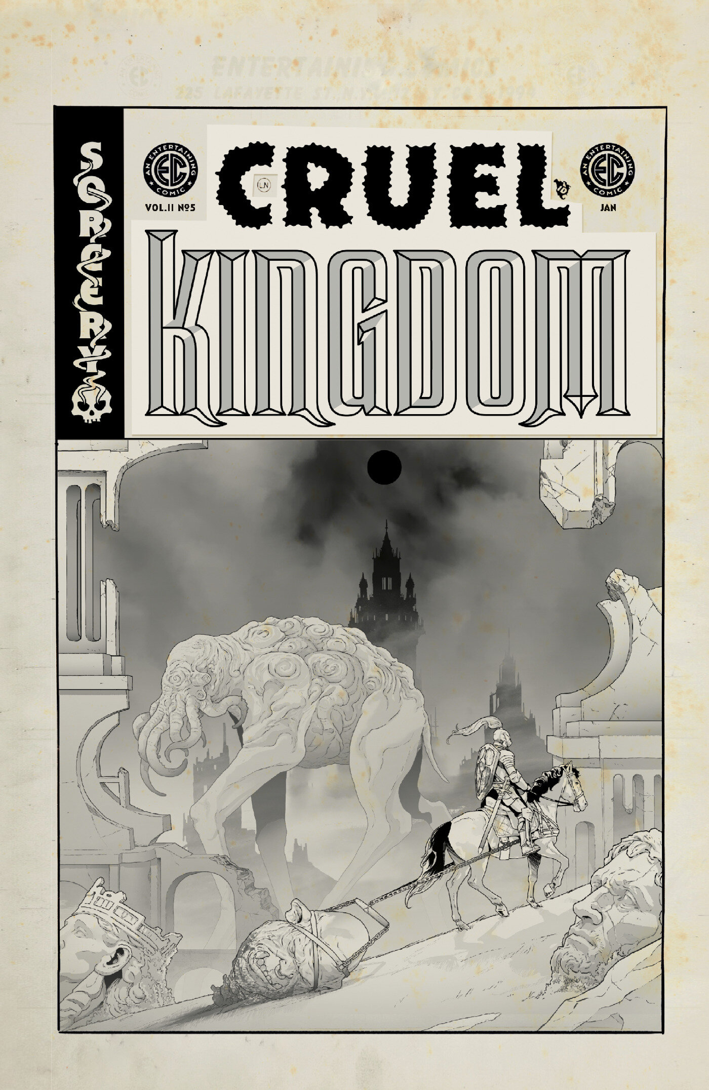 EC Cruel Kingdom 2 #5 Cover D Danny Luckert Black & White Artist Edition 1:20 Variant