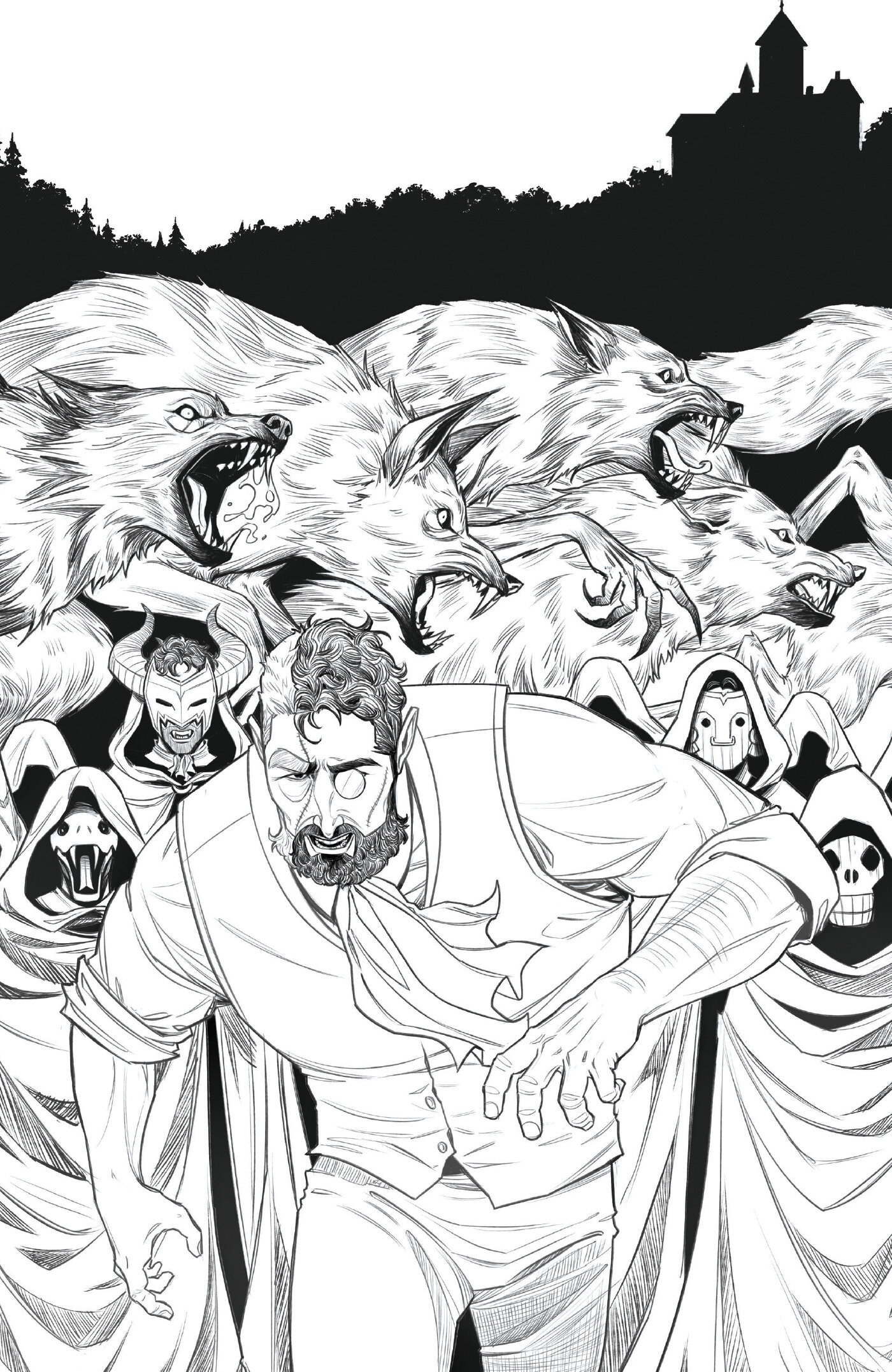 Prometheus Graft The Slayings At Deaths End #2 Cover C Caitlin Yarsky Black & White 1 in 10 Variant