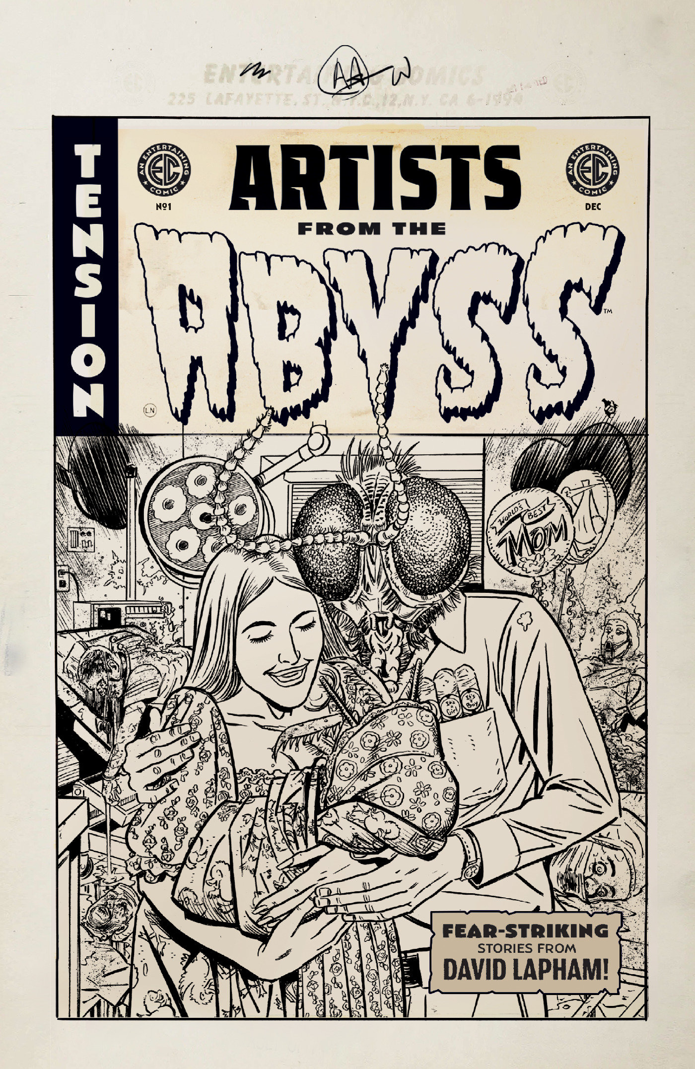EC Artists From The Abyss David Lapham #1 Cover B David Lapham Black & White Artist Edition 1:20 Variant