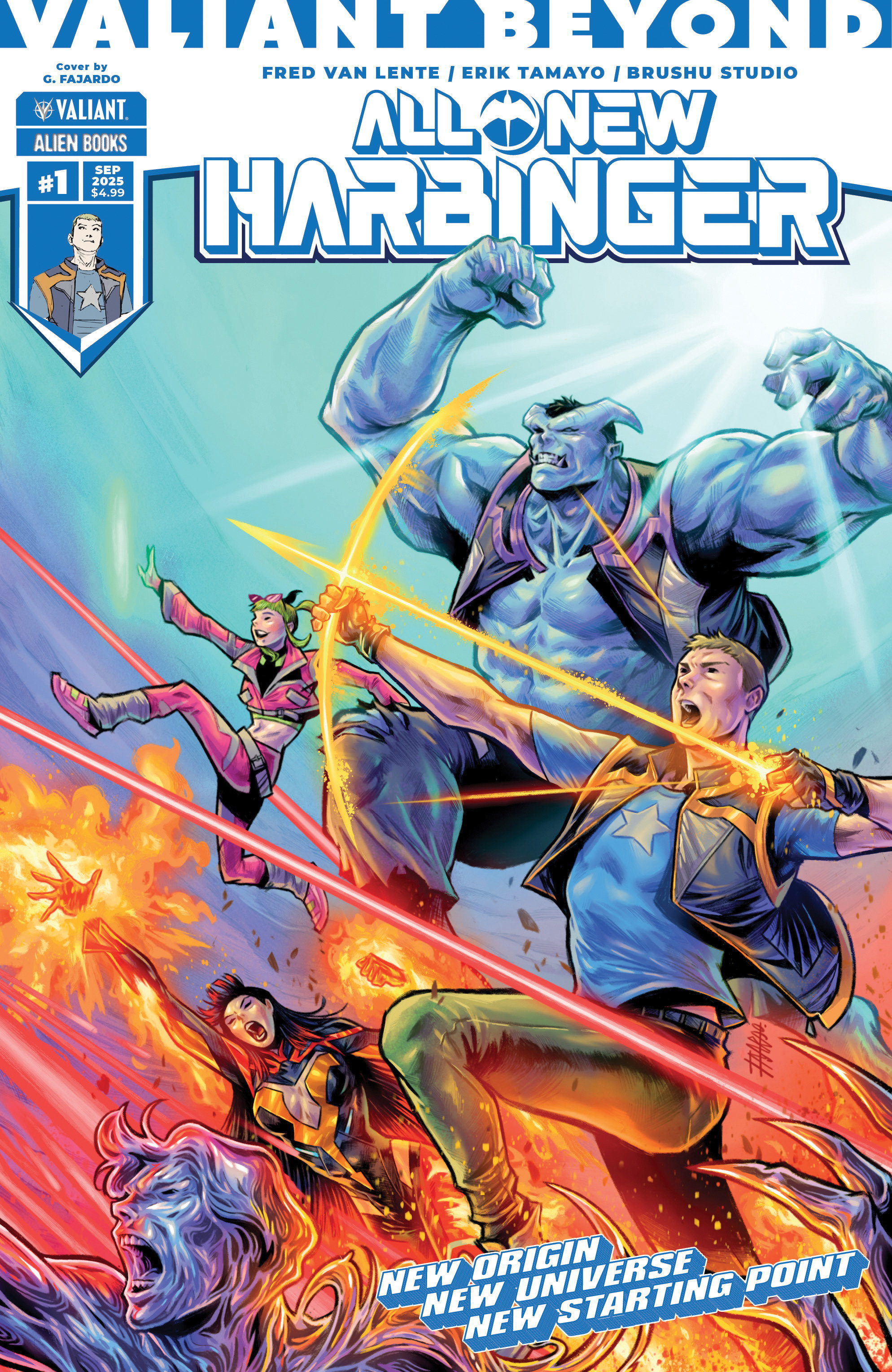 Weekly Pull list - Valiant Beyond: All-New Harbinger #1 Variant B (Fajardo Wraparound Variant)