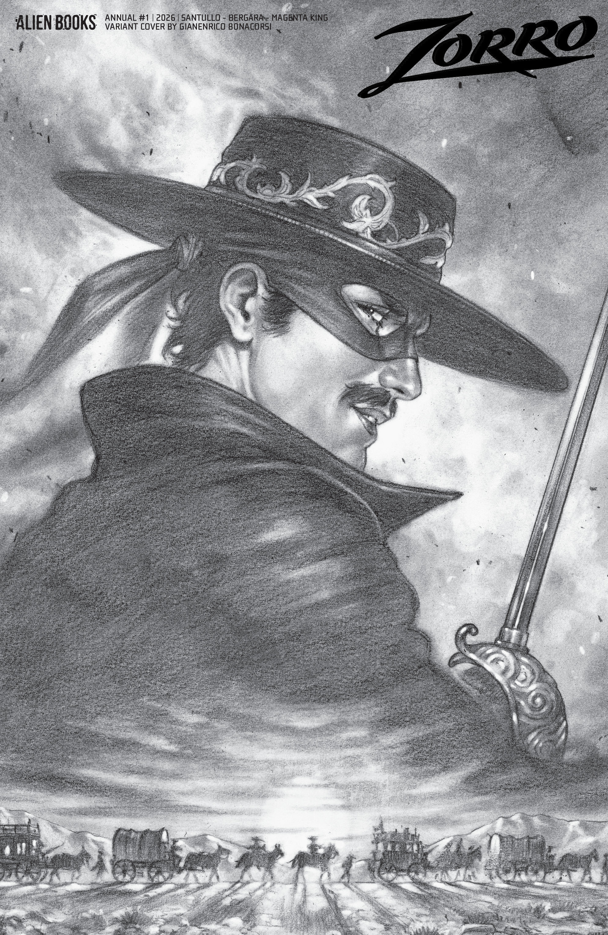 Zorro Annual #1 Variant D (Bonacorsi Black & White)