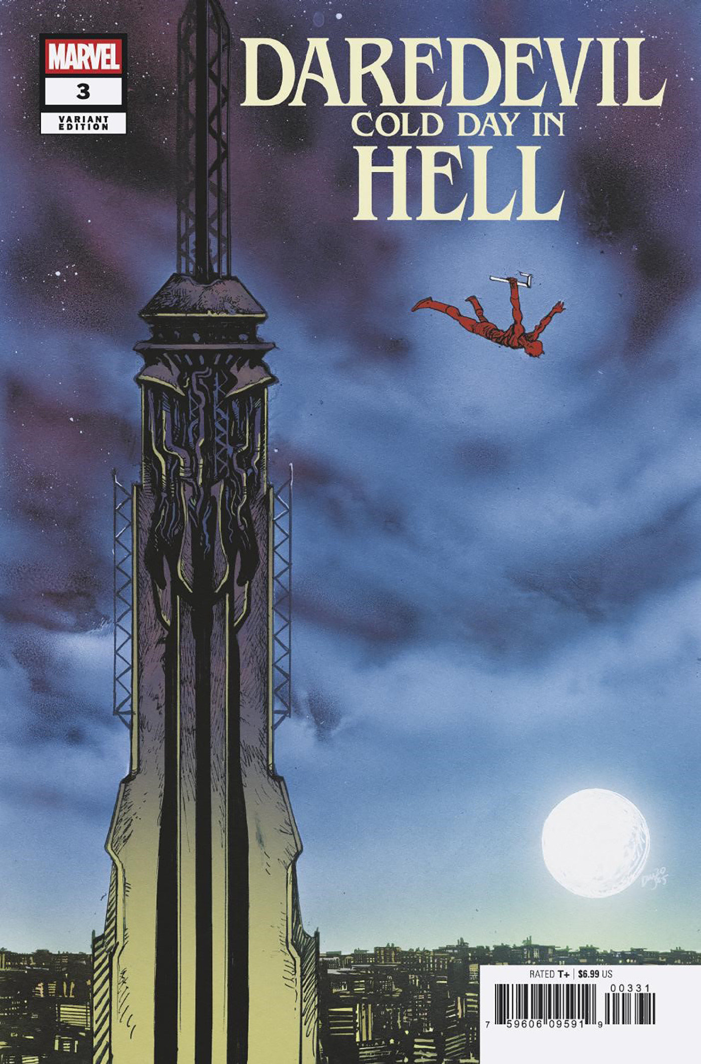 DAREDEVIL: COLD DAY IN HELL #3 DANIEL WARREN JOHNSON VARIANT