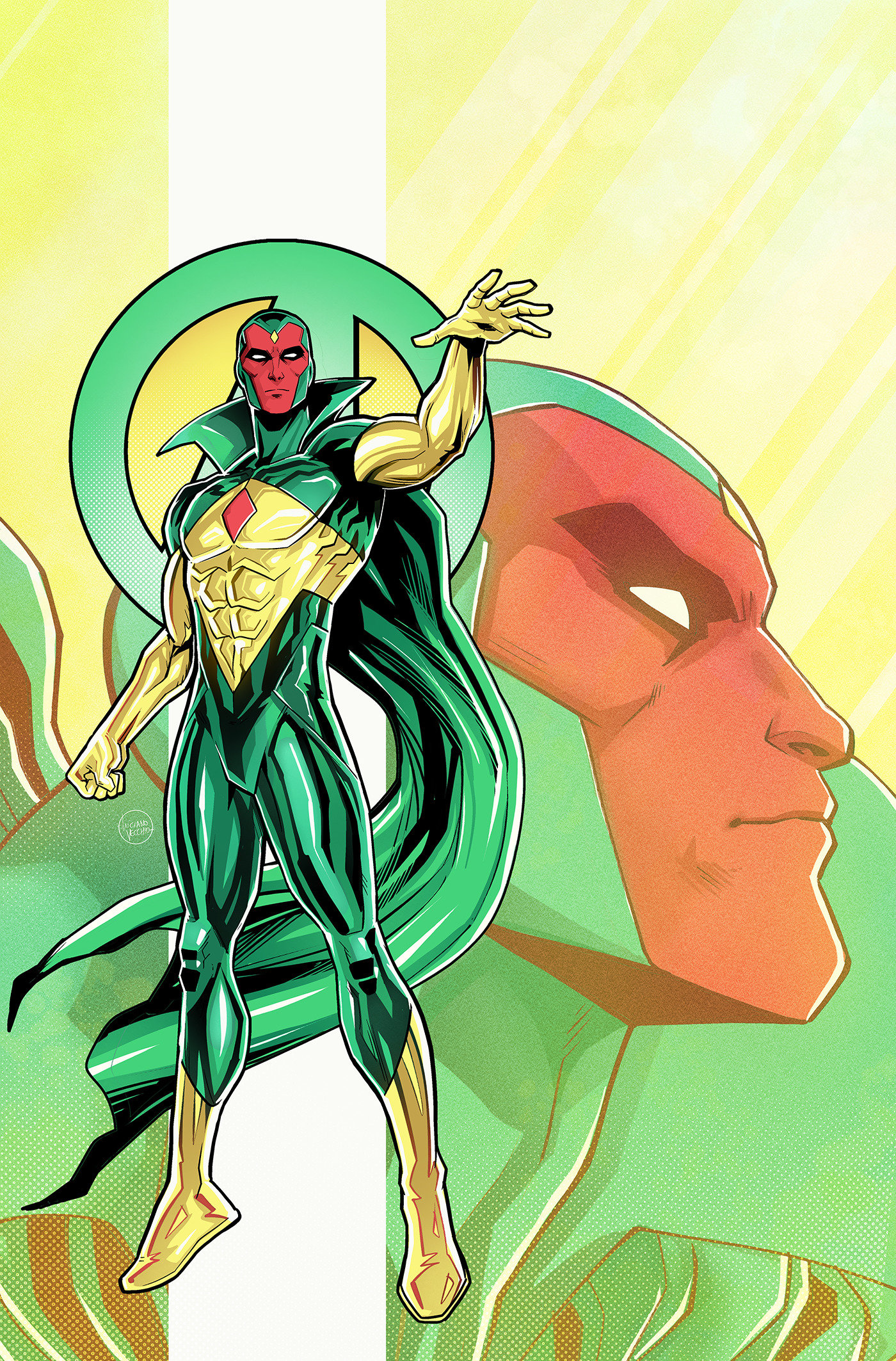Avengers #30 Luciano Vecchio Vision Full Art Variant
