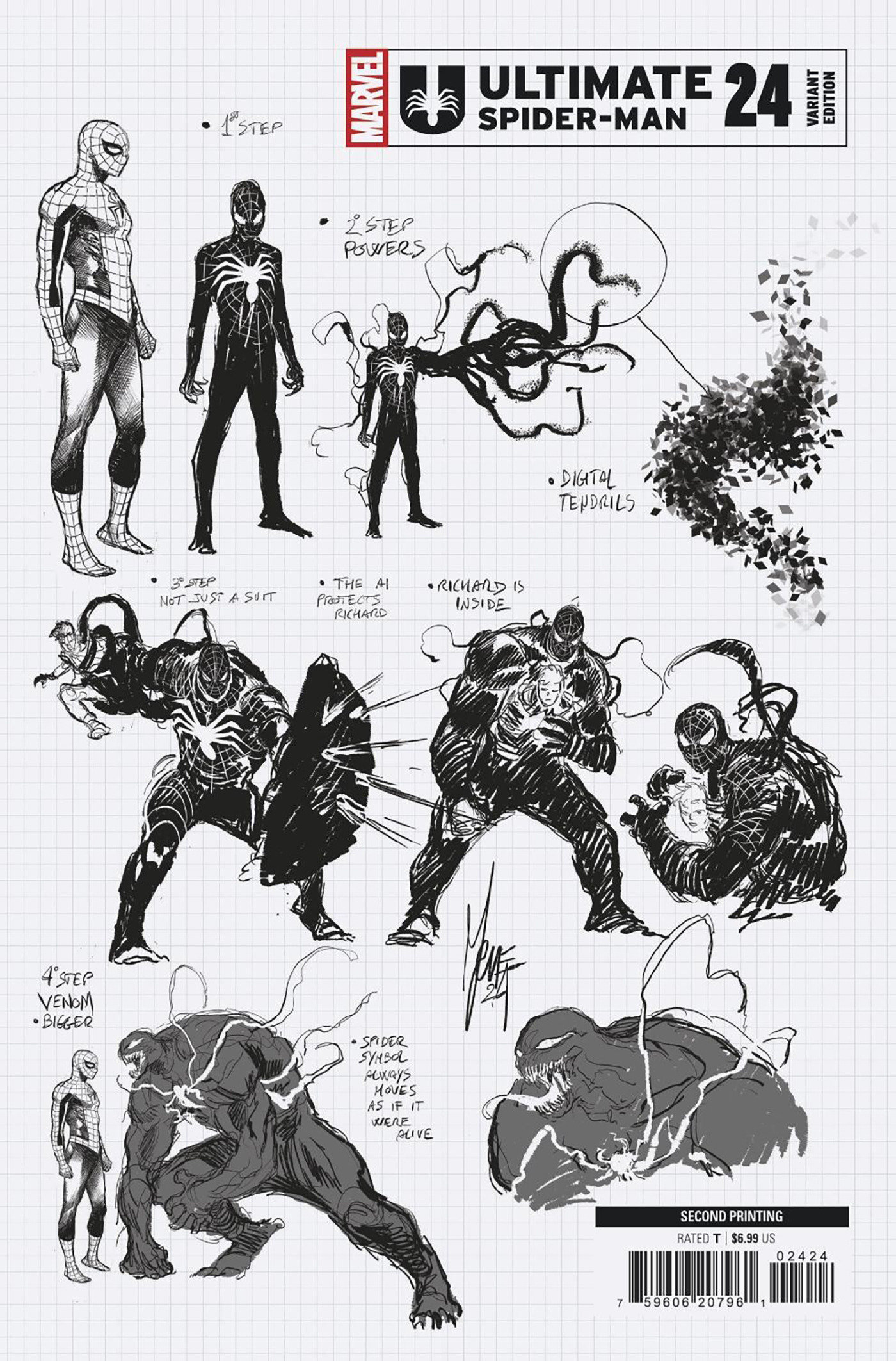 Ultimate Spider-Man #24 Marco Checchetto Ratio Design 2nd Printing Variant