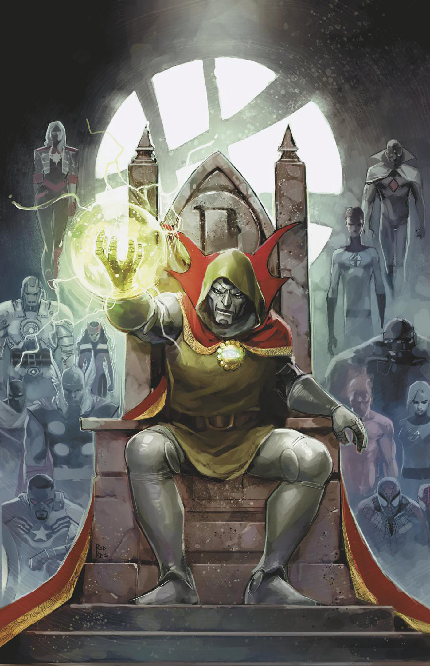 One World Under Doom #1 Rod Reis Ratio Virgin 2 Nd Printing Variant