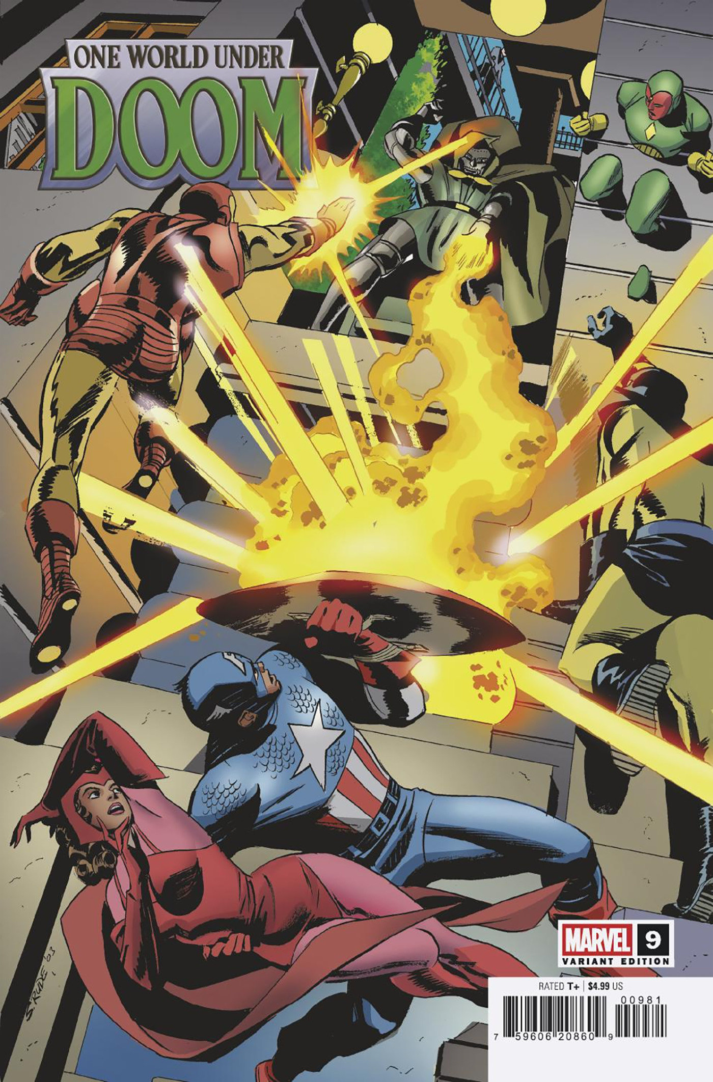 Weekly Pull list - ONE WORLD UNDER DOOM #9 STEVE RUDE VARIANT