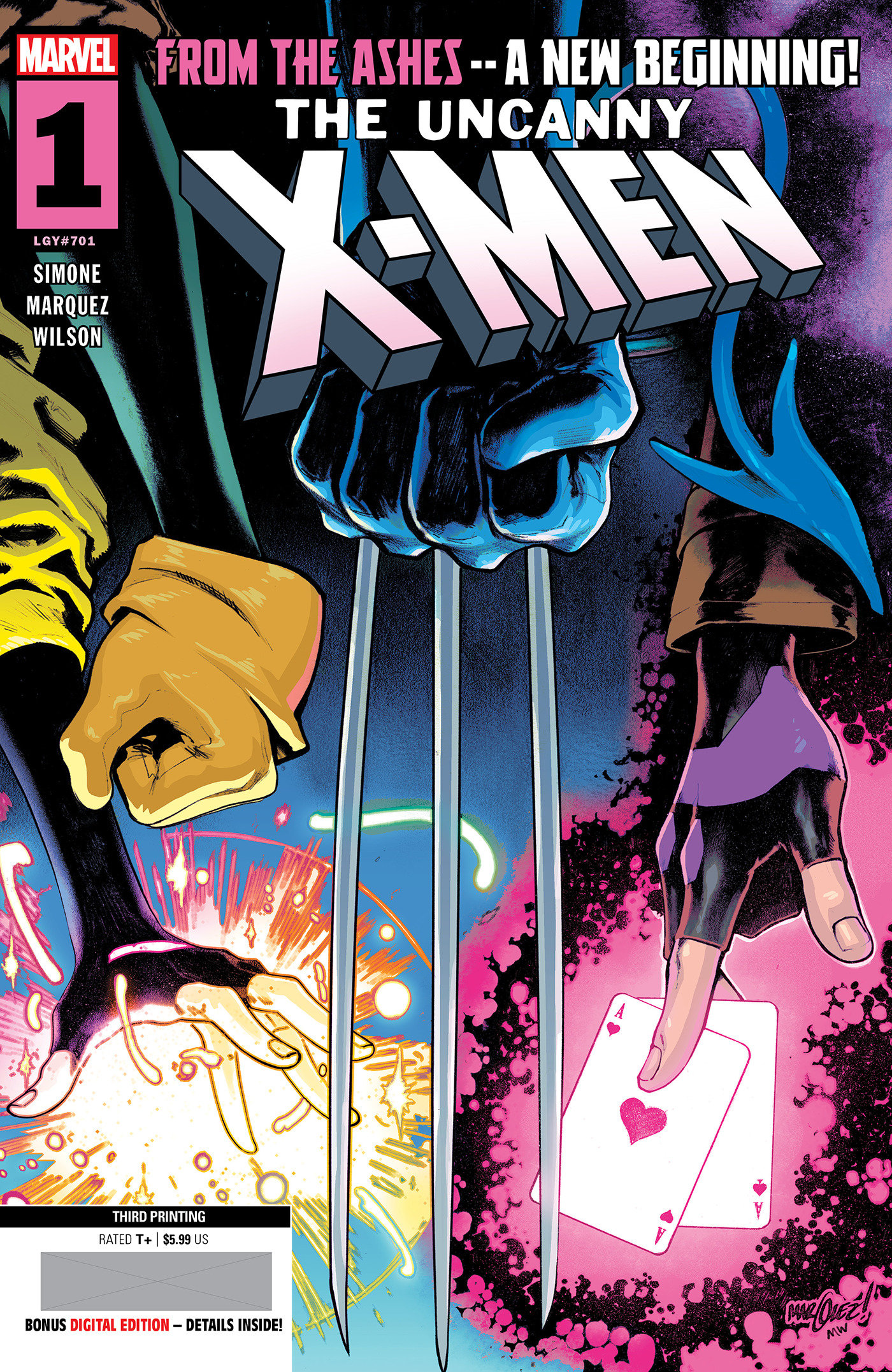 Uncanny X-Men #1 David Marquez 3rd Printin Variant