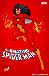 FOC17012026205 | AMAZING SPIDER MAN @22 DAVID NAKAYAMA COLOR BLOCK RED VARIANT  PRE ORDER [FOC 1701] | MARVEL  
