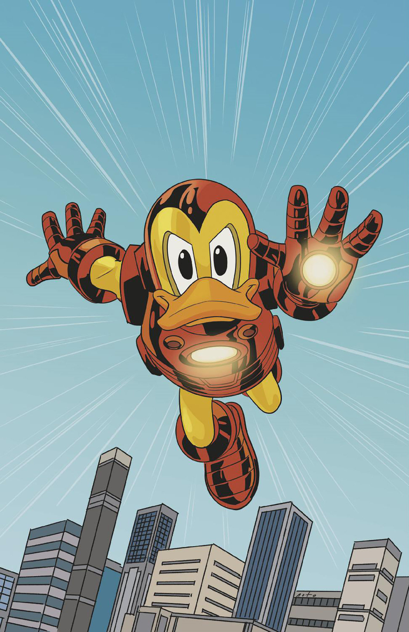 MARVEL & DISNEY: WHAT IF...? DONALD DUCK BECAME IRON MAN #1 PHIL NOTO VIRGIN VARIANT