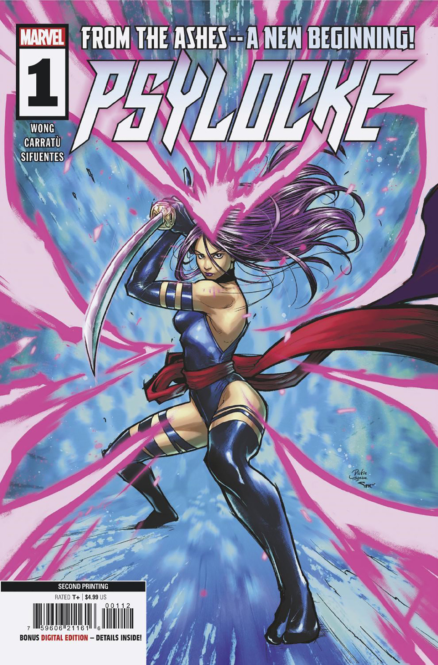 Psylocke #1 Rickie Yagawa 2 Nd Printing Variant