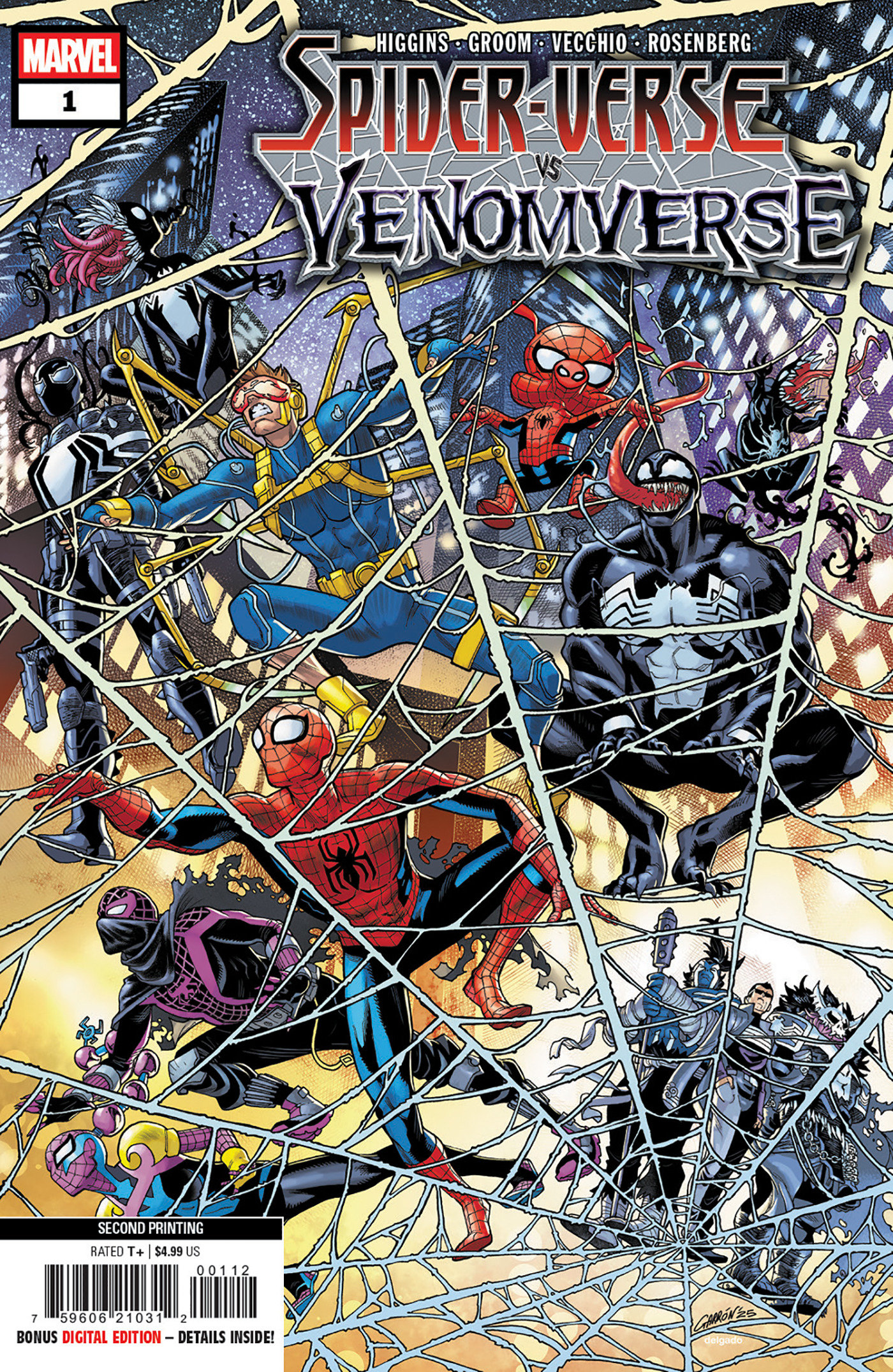 Weekly Pull list - SPIDER-VERSE VS. VENOMVERSE #1 JAVIER GARRON 2ND PRINTING VARIANT