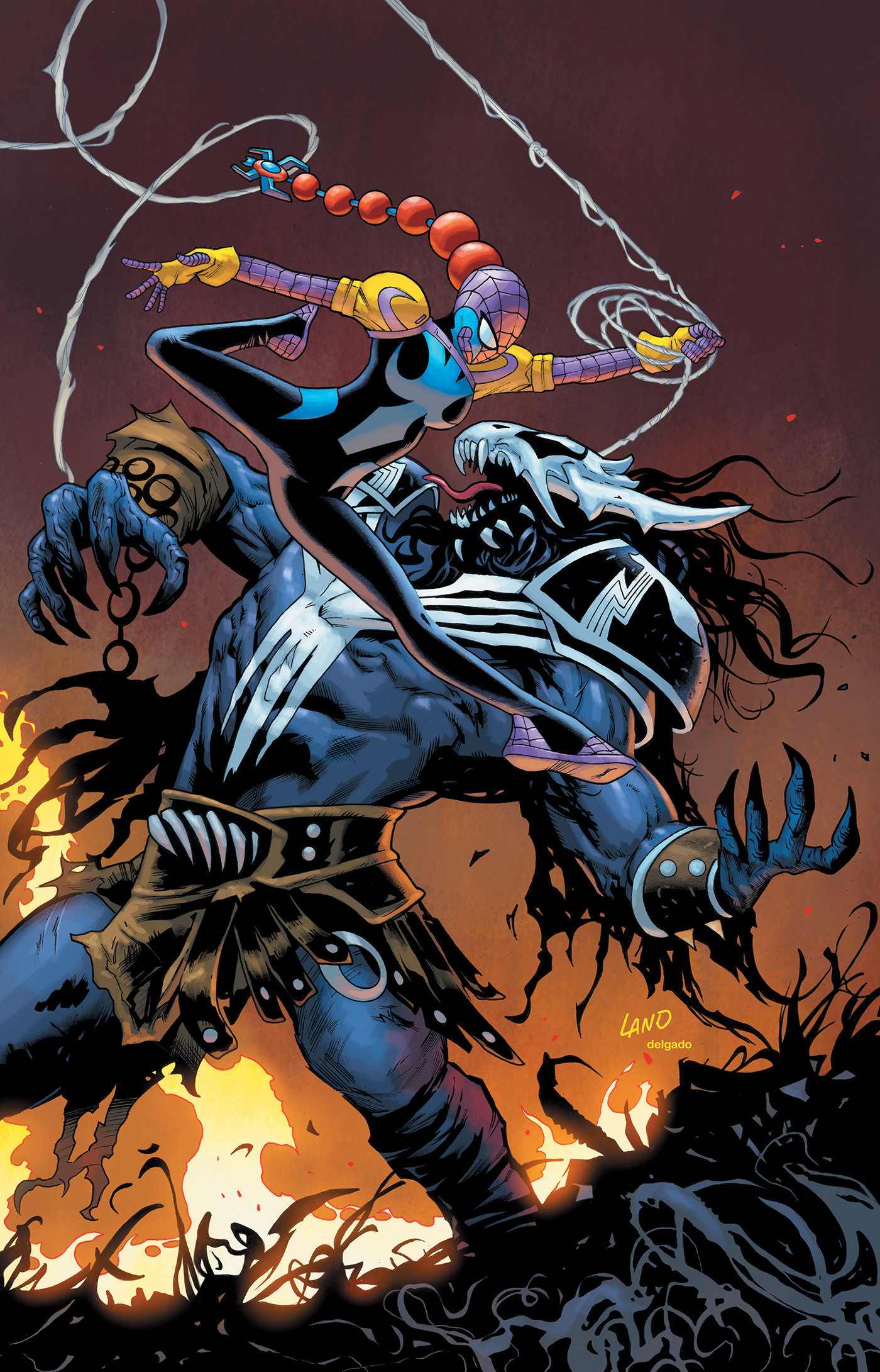 SPIDER-VERSE VS. VENOMVERSE #1 GREG LAND VIRGIN VARIANT