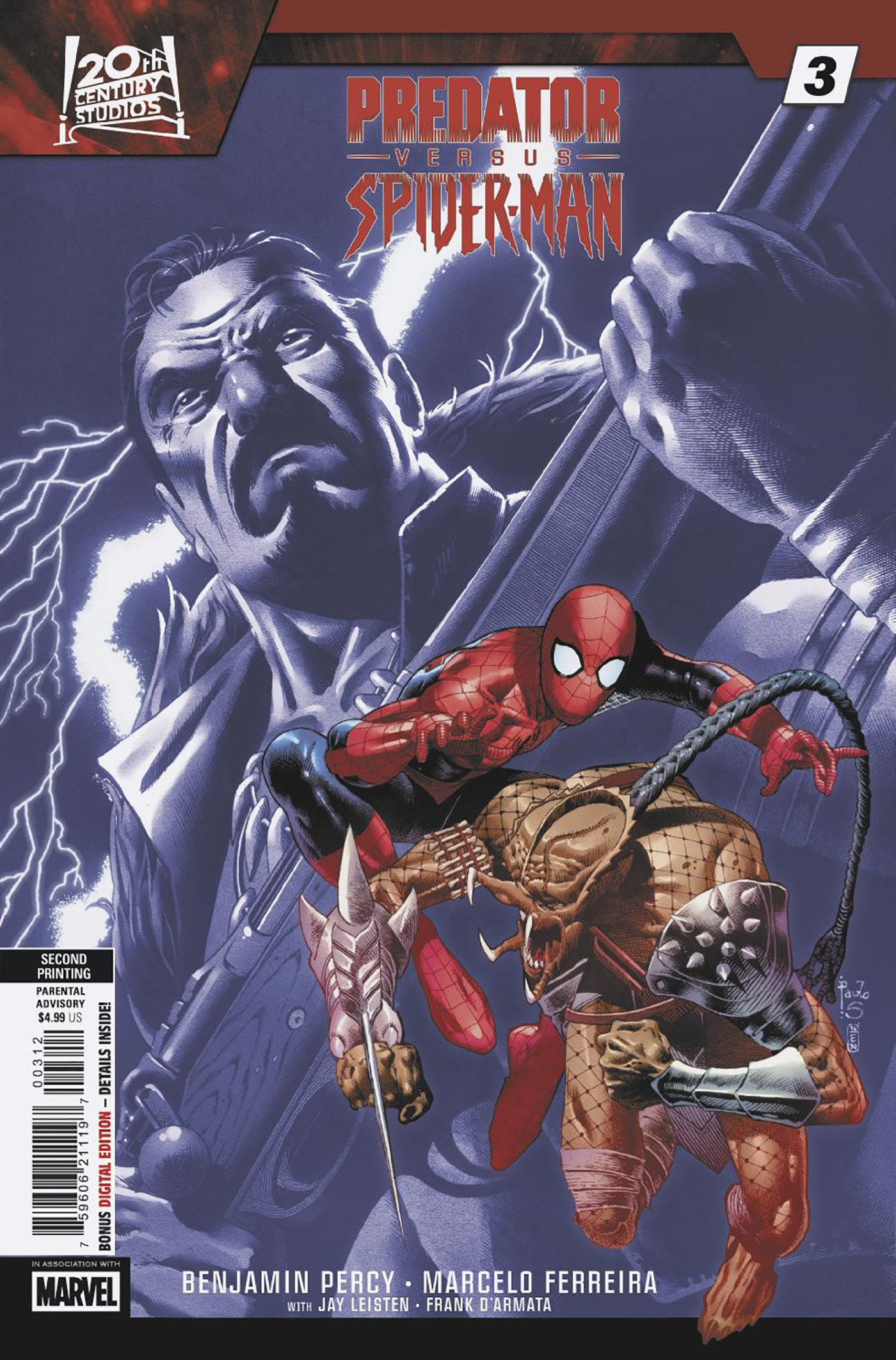 Predator vs. Spider-Man #3 Paulo Siqueira 2 Nd Printing Variant
