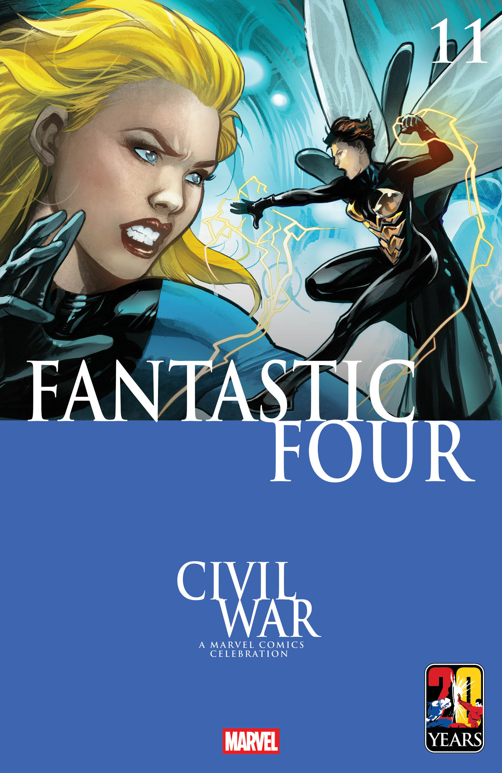FANTASTIC FOUR #11 EMA LUPACCHINO CIVIL WAR CELEBRATION VARIANT