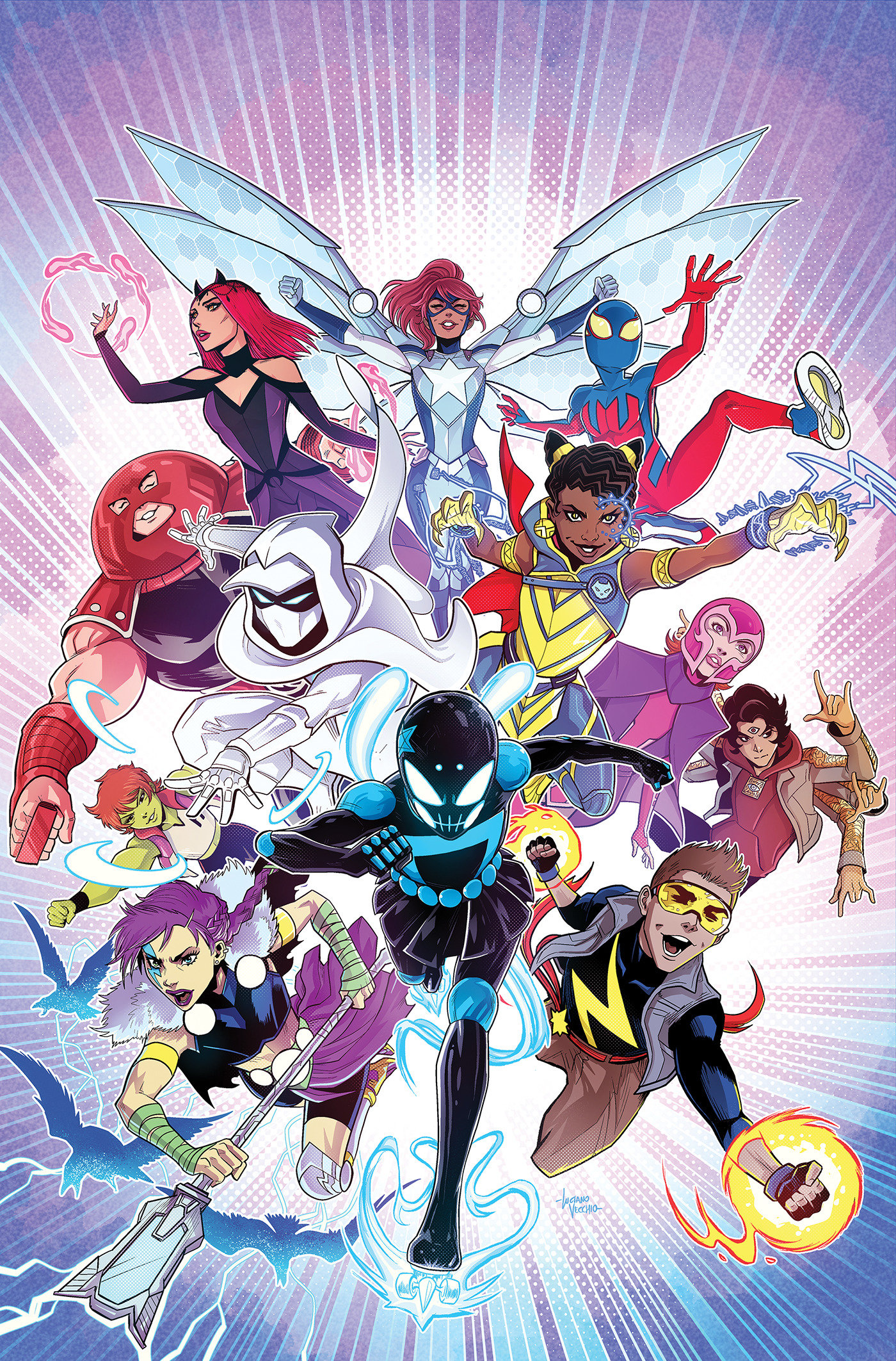 New Champions #1 Luciano Vecchio Ratio Virgin 2 Nd Printing Variant