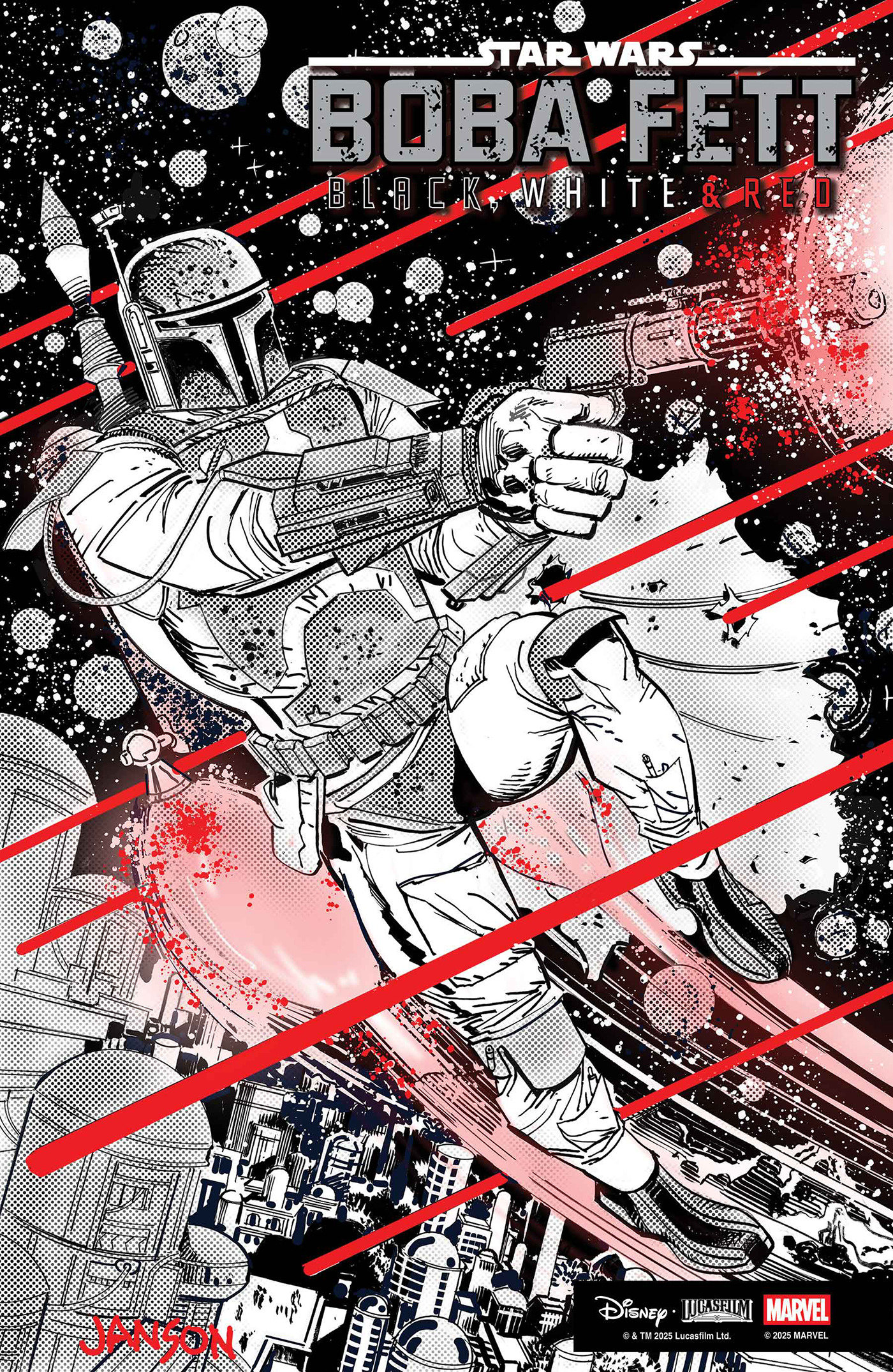 Weekly Pull list - STAR WARS: BOBA FETT - BLACK, WHITE & RED #4 DAVE WACHTER VARIANT