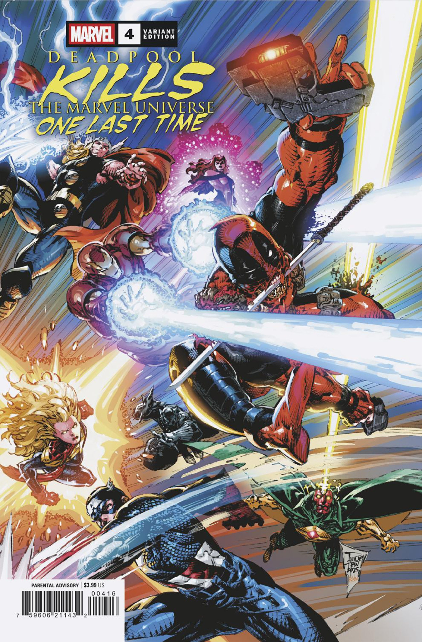 Weekly Pull list - DEADPOOL KILLS THE MARVEL UNIVERSE ONE LAST TIME #4 PHILIP TAN VARIANT