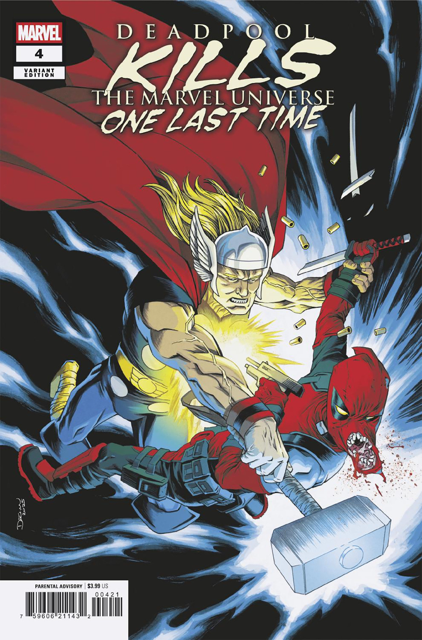 Weekly Pull list - DEADPOOL KILLS THE MARVEL UNIVERSE ONE LAST TIME #4 DECLAN SHALVEY VARIANT
