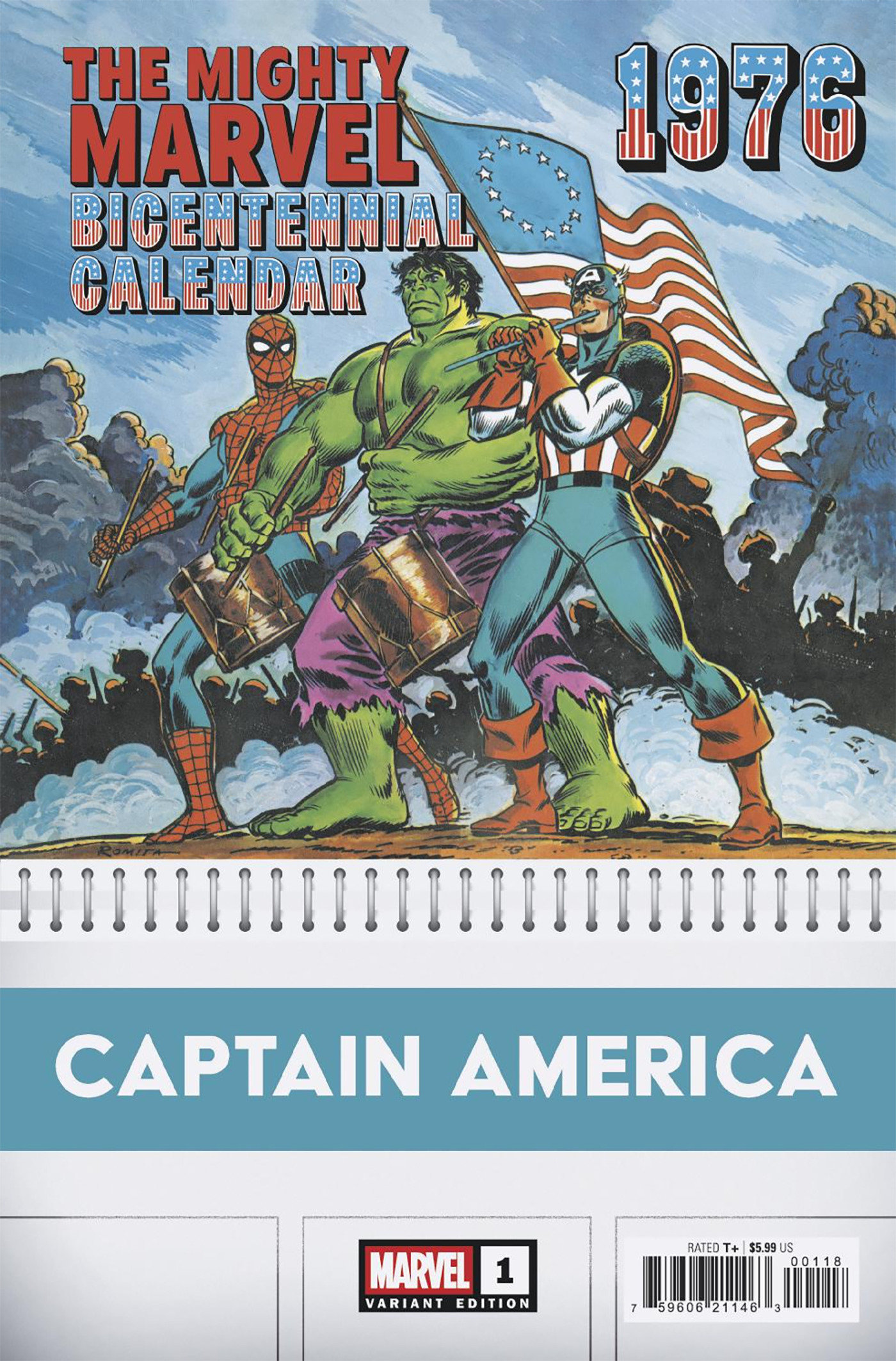 Weekly Pull list - CAPTAIN AMERICA #1 JOHN ROMITA SR. BICENTENNIAL CALENDAR HIDDEN GEM VARIANT