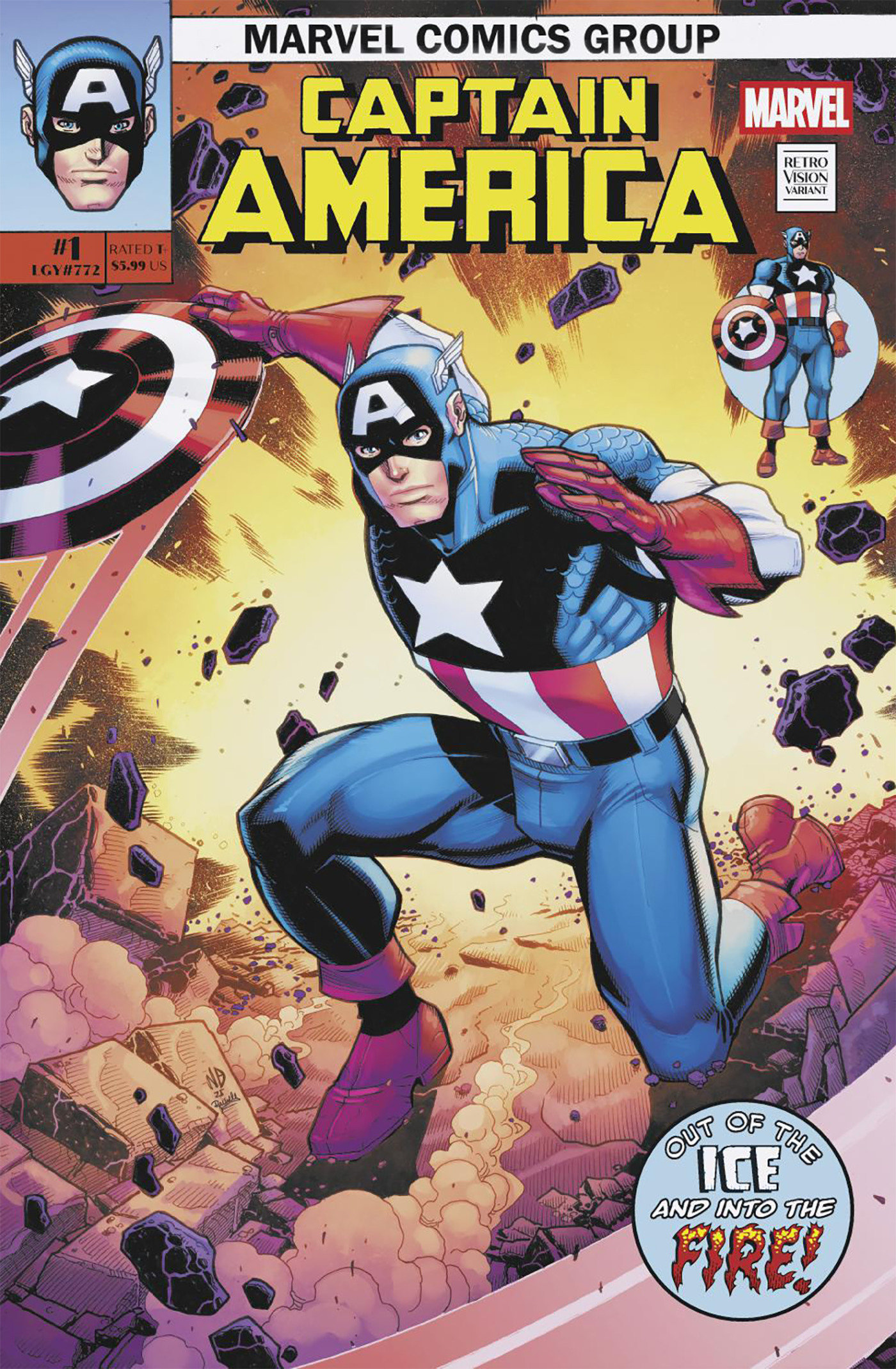 Weekly Pull list - CAPTAIN AMERICA #1 NICK BRADSHAW RETROVISION VARIANT