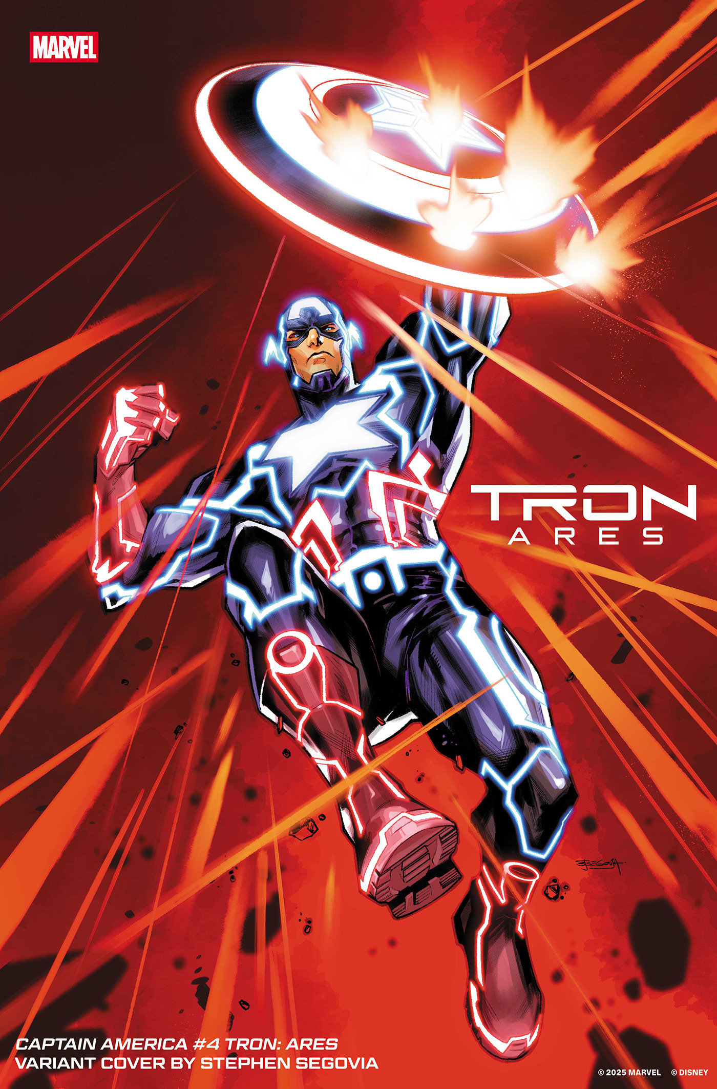 Weekly Pull list - CAPTAIN AMERICA #4 STEPHEN SEGOVIA TRON: ARES VARIANT