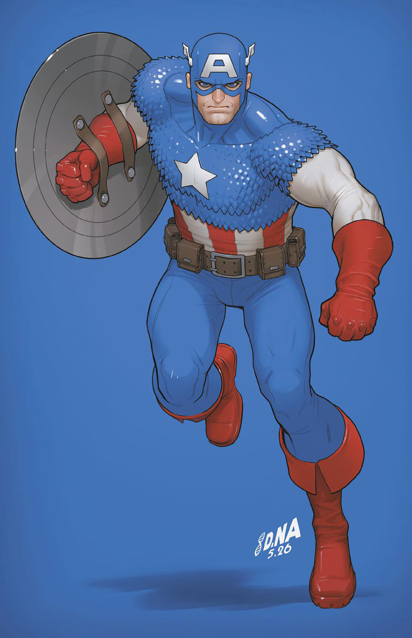 Captain America #13 David Nakayama Color Block Blue Full Art Variant [Arm]