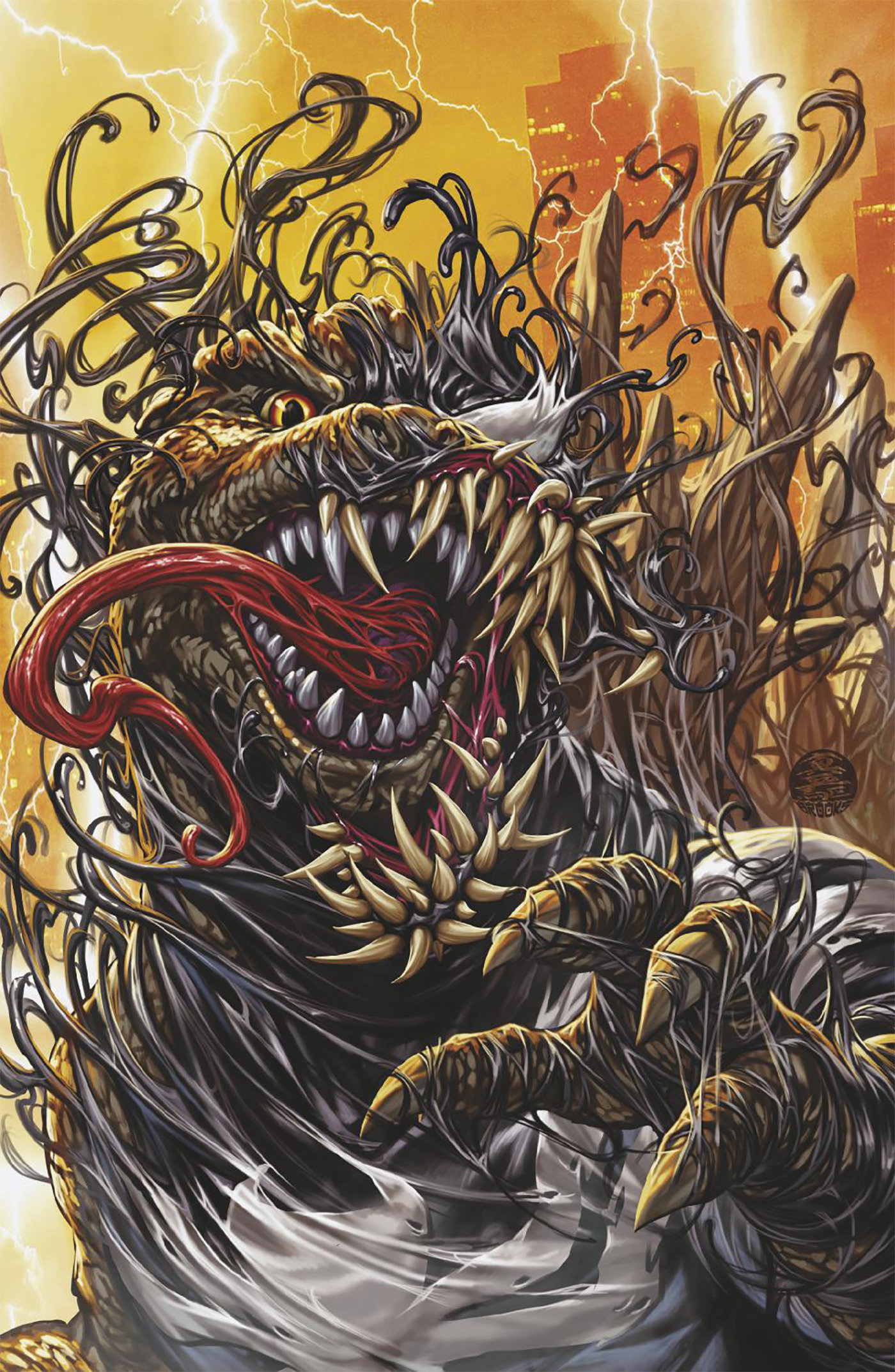 GODZILLA DESTROYS THE MARVEL UNIVERSE #2 MARK BROOKS VIRGIN VARIANT