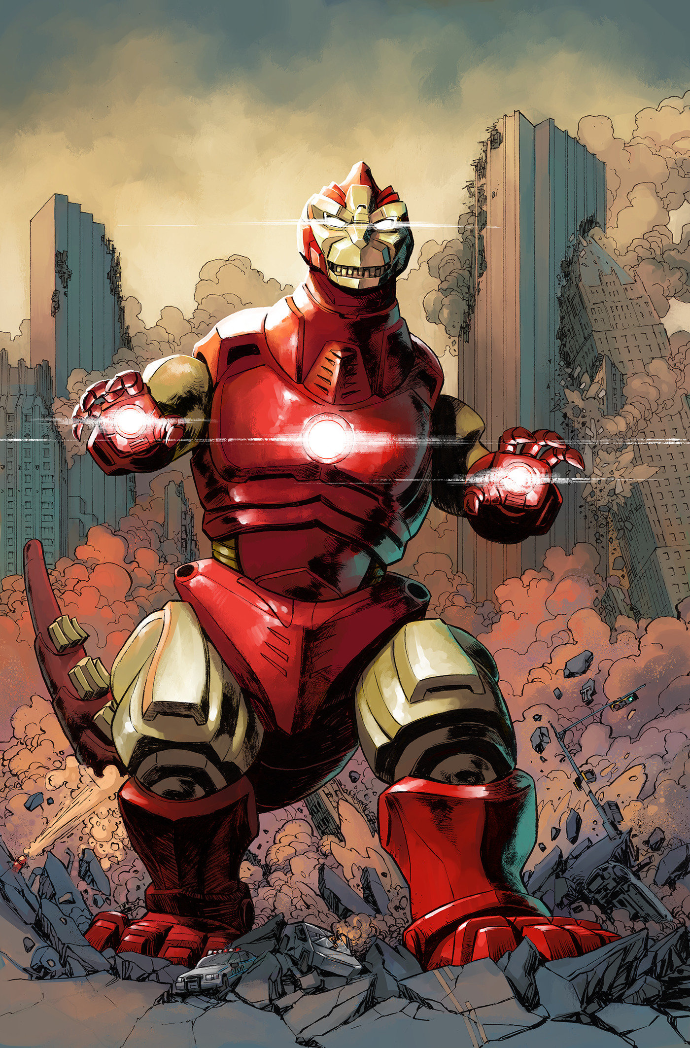 Godzilla Destroys The Marvel Universe #3 Dave Wachter Ratio Virgin 2 Nd Printing Variant