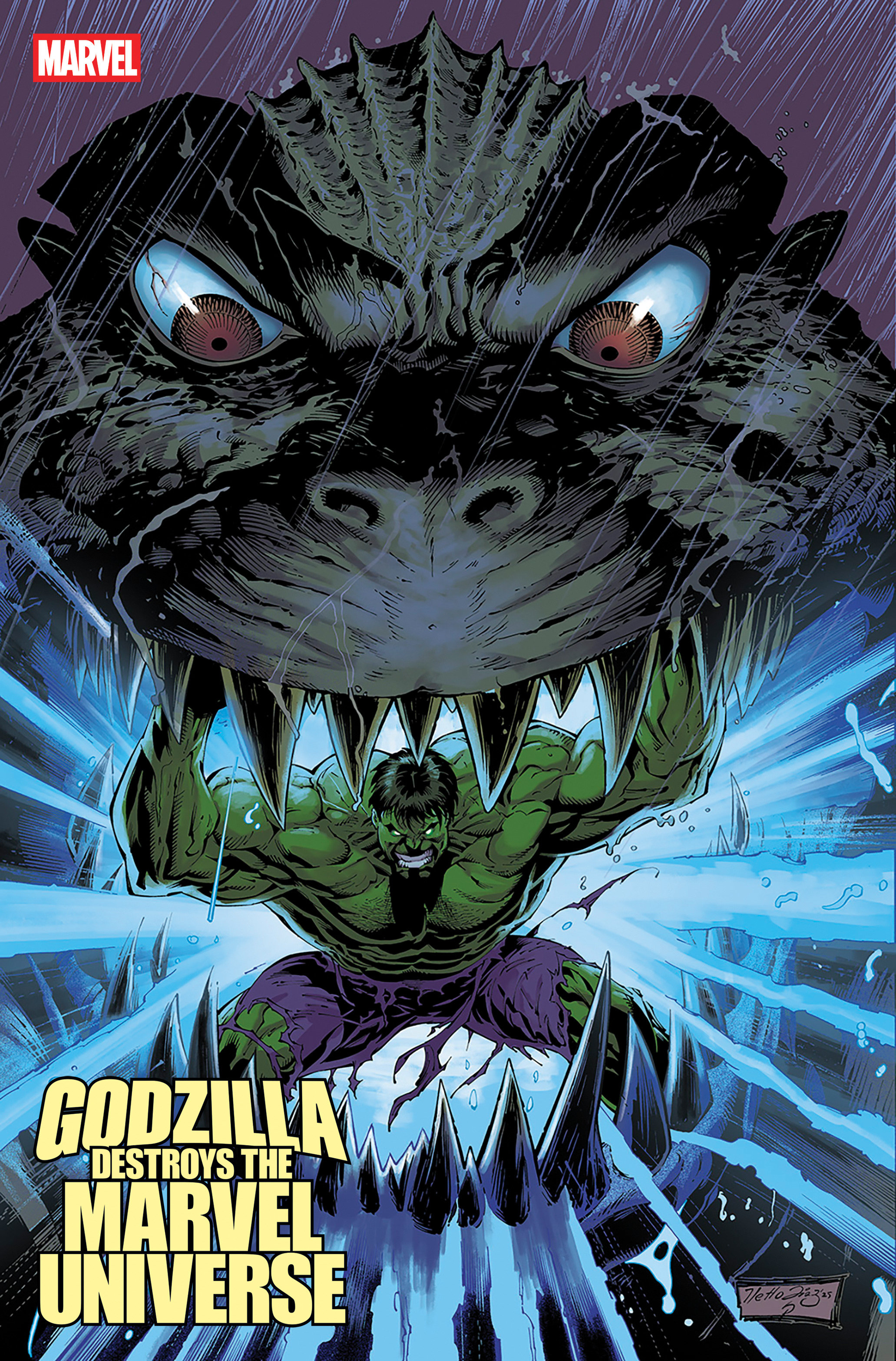 Weekly Pull list - GODZILLA DESTROYS THE MARVEL UNIVERSE #4 NETHO DIAZ VARIANT