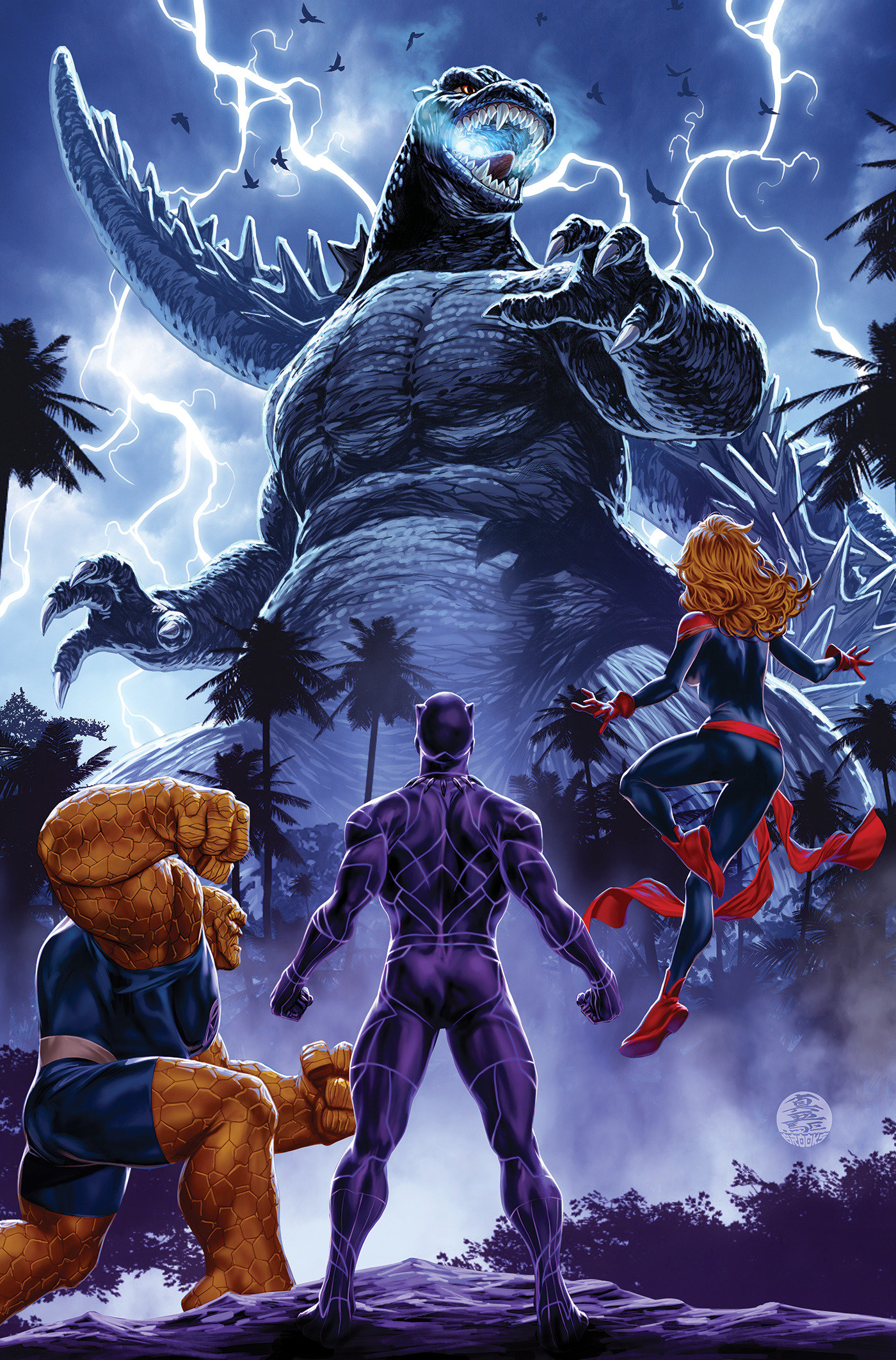 Weekly Pull list - GODZILLA DESTROYS THE MARVEL UNIVERSE #4 MARK BROOKS VIRGIN VARIANT