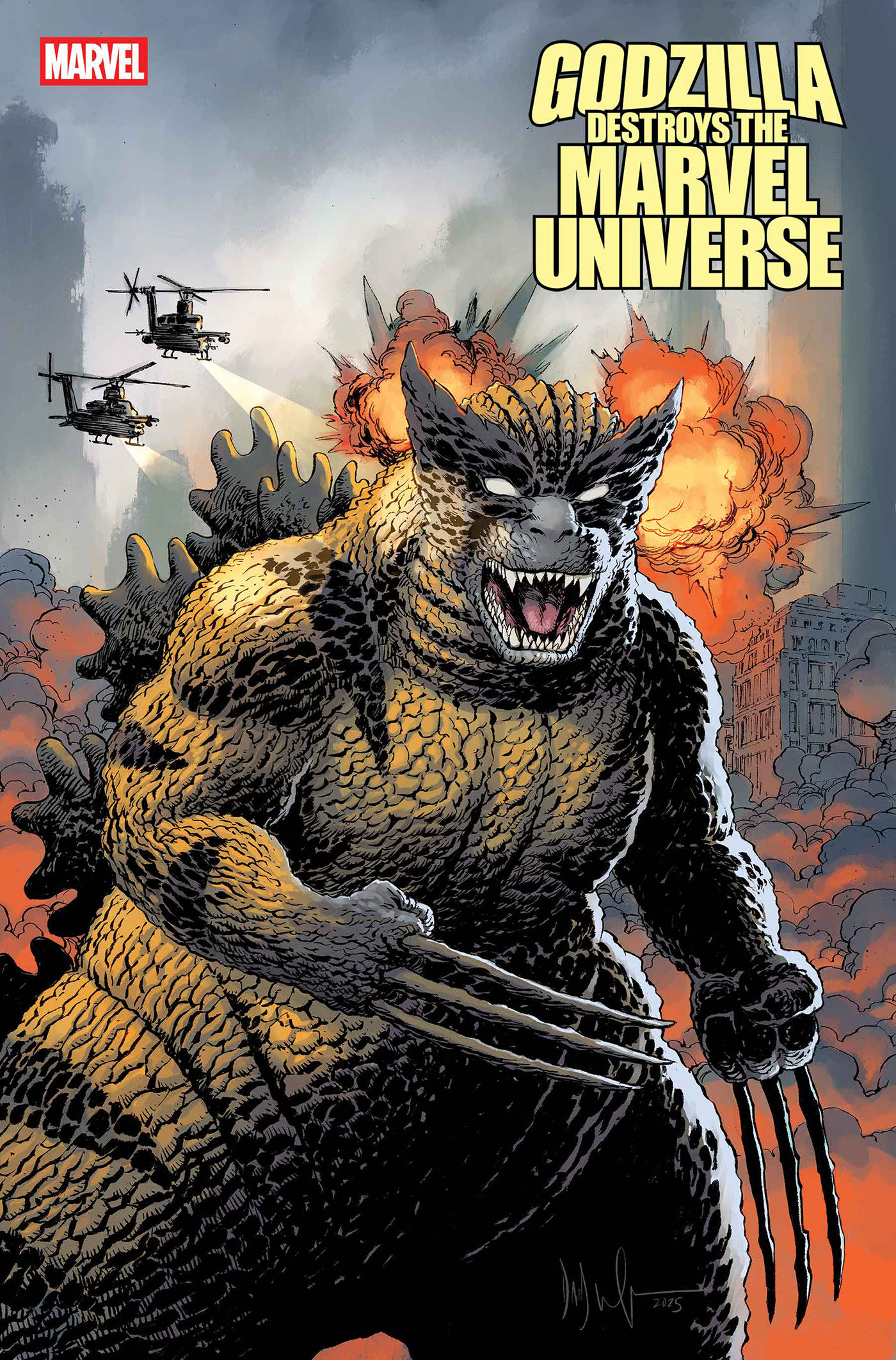 Weekly Pull list - GODZILLA DESTROYS THE MARVEL UNIVERSE #4 DAVE WACHTER MARVELZED WOLVERINE-ZILLA VARIANT