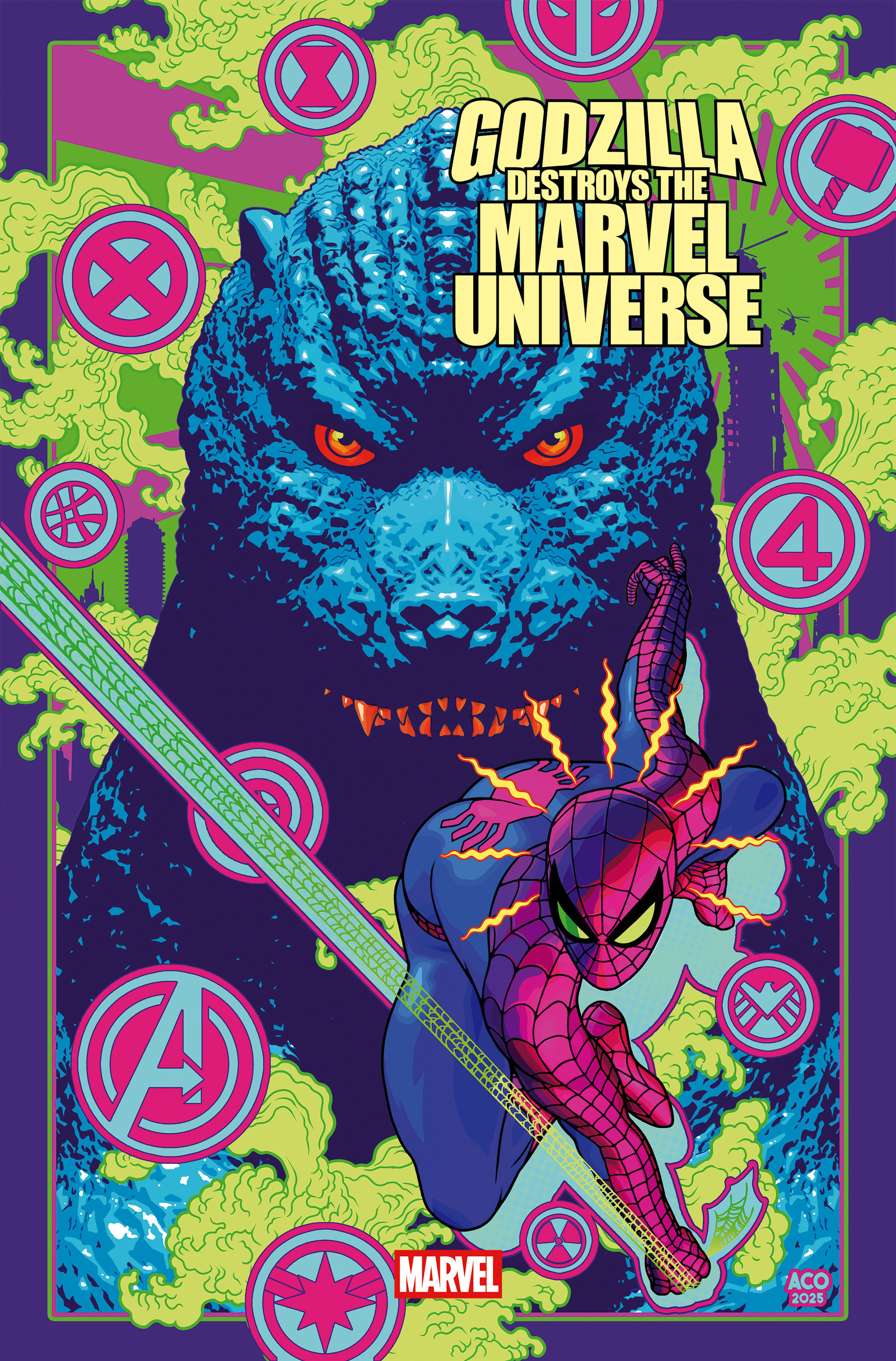 Weekly Pull list - GODZILLA DESTROYS THE MARVEL UNIVERSE #4 ACO VARIANT