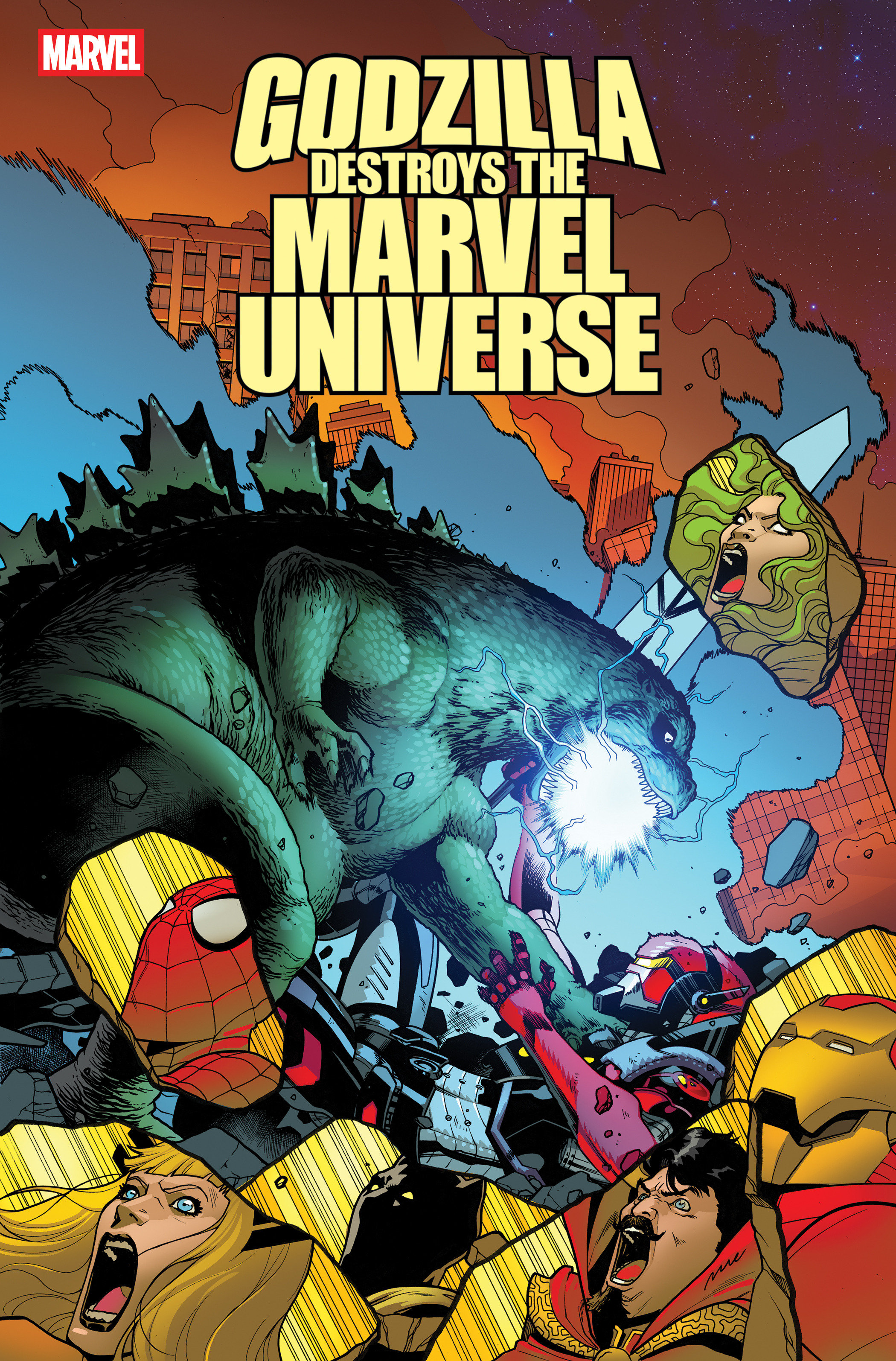 Weekly Pull list - GODZILLA DESTROYS THE MARVEL UNIVERSE #5 PERE PEREZ VARIANT