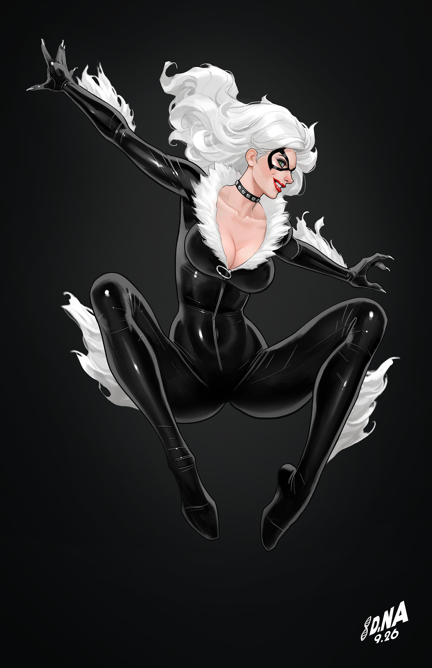 BLACK CAT #17 DAVID NAKAYAMA COLOR BLOCK BLACK VIRGIN 1:50 VARIANT