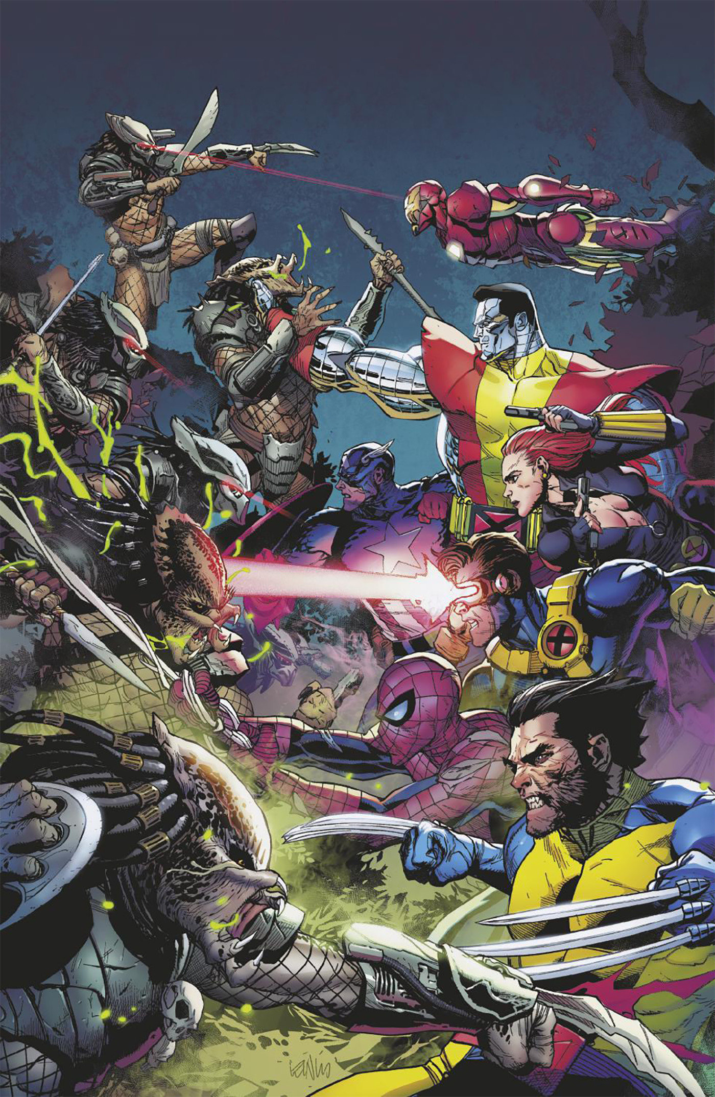 PREDATOR KILLS THE MARVEL UNIVERSE #2 LEINIL YU VIRGIN VARIANT
