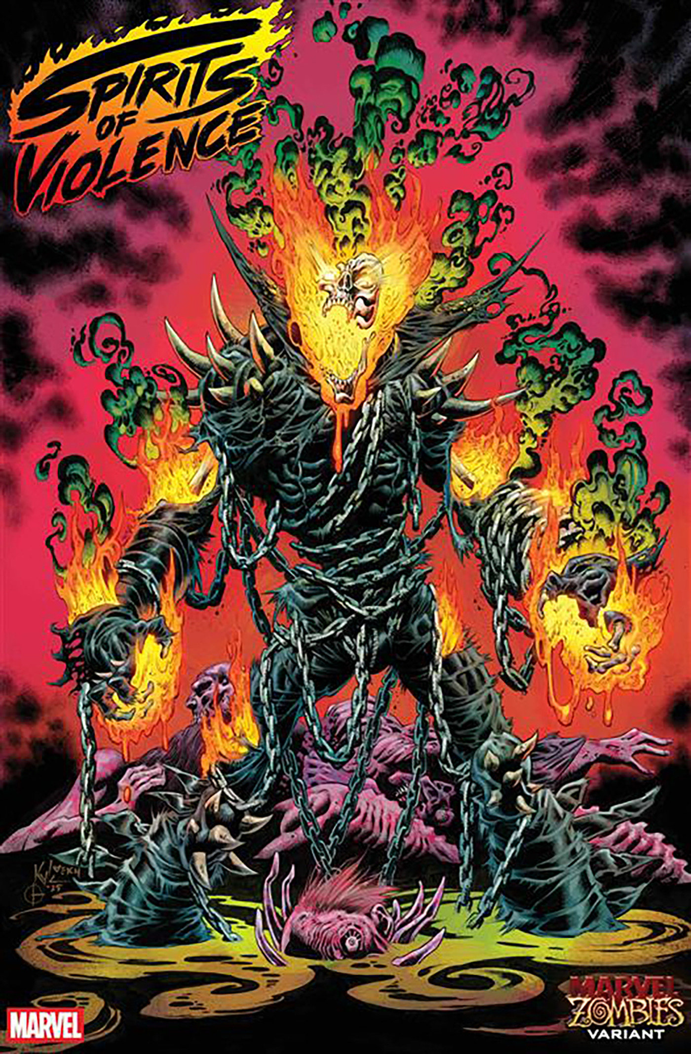 Weekly Pull list - SPIRITS OF VIOLENCE #1 KYLE HOTZ MARVEL ZOMBIES VARIANT