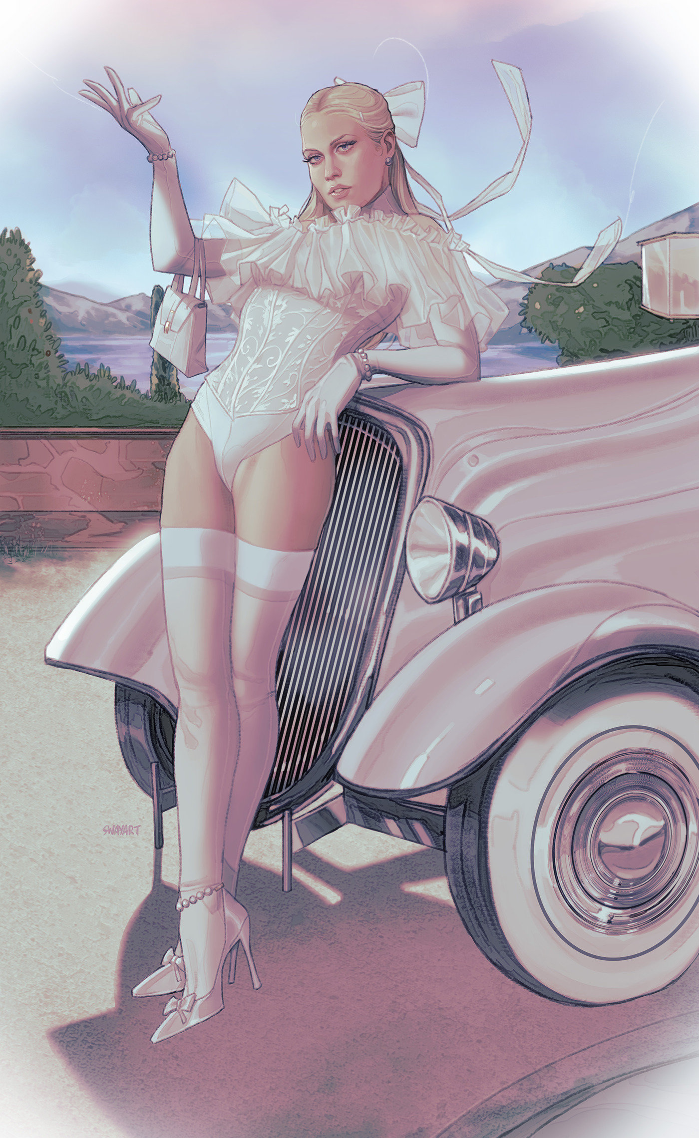 EMMA FROST: THE WHITE QUEEN #1 JOSHUA SWABY EMMA FROST VIRGIN VARIANT