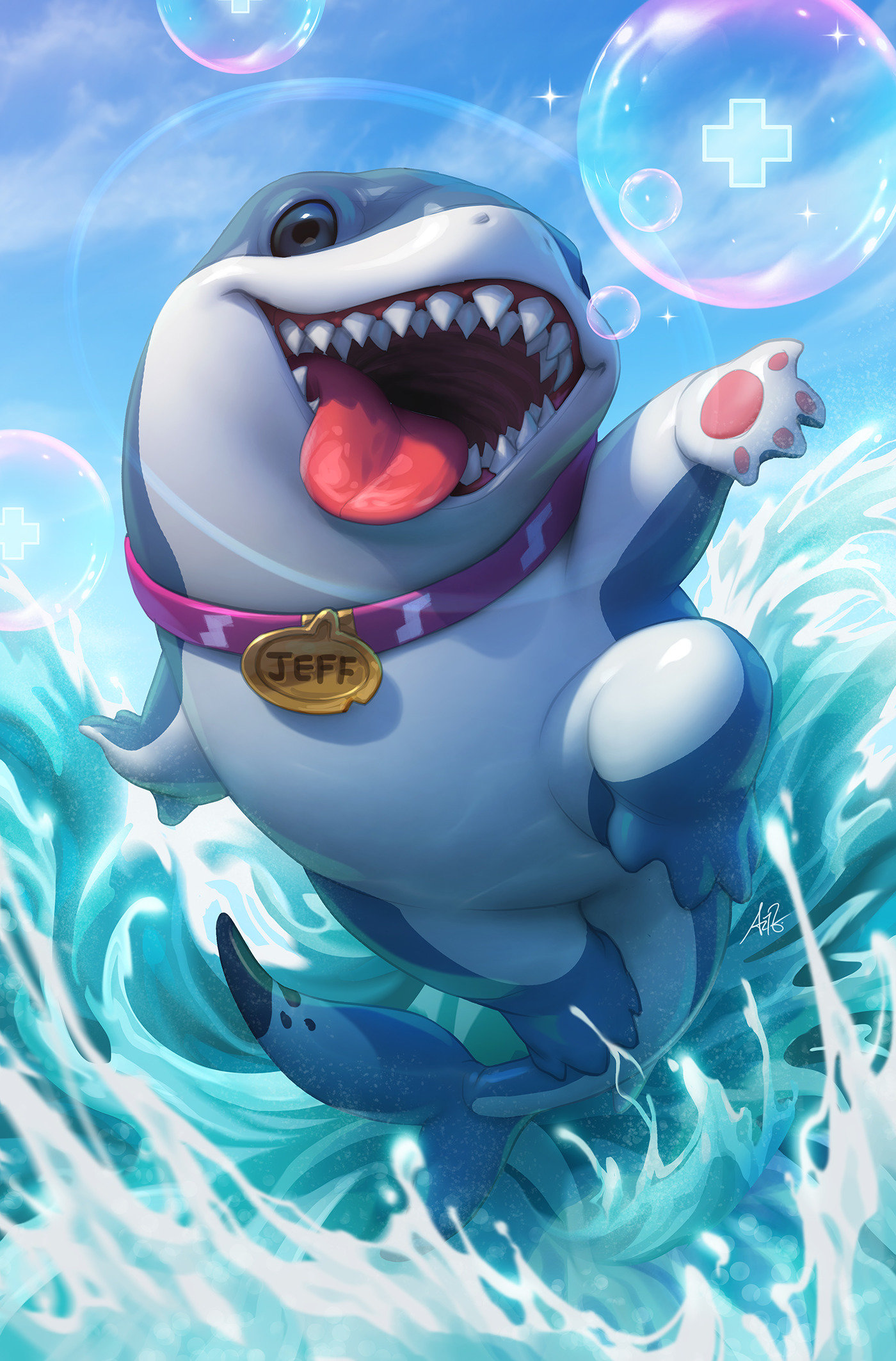 JEFF THE LAND SHARK #1 ARTGERM MARVEL RIVALS VIRGIN VARIANT