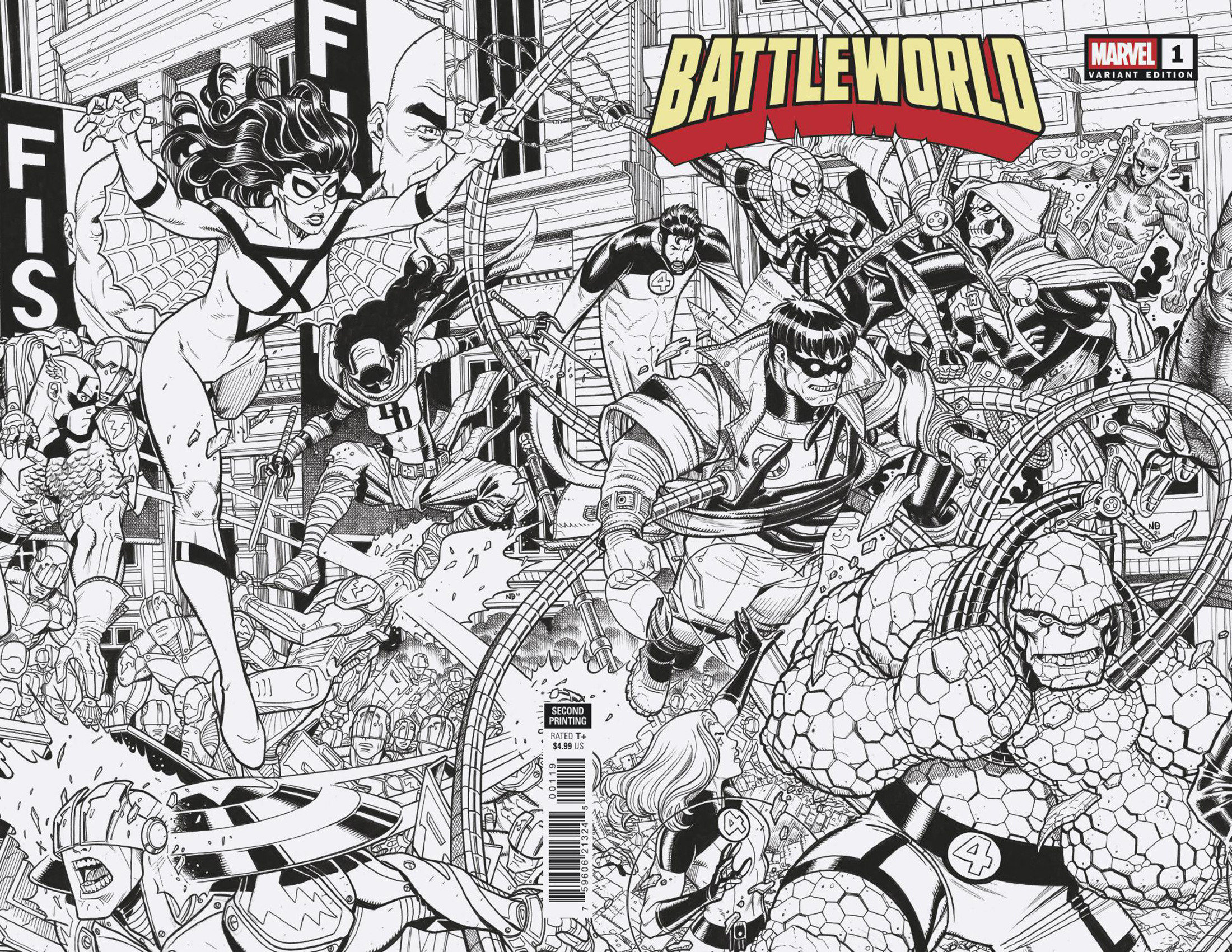 Battleworld #1 Nick Bradshaw Ratio Wraparound 2 Nd Printing Variant