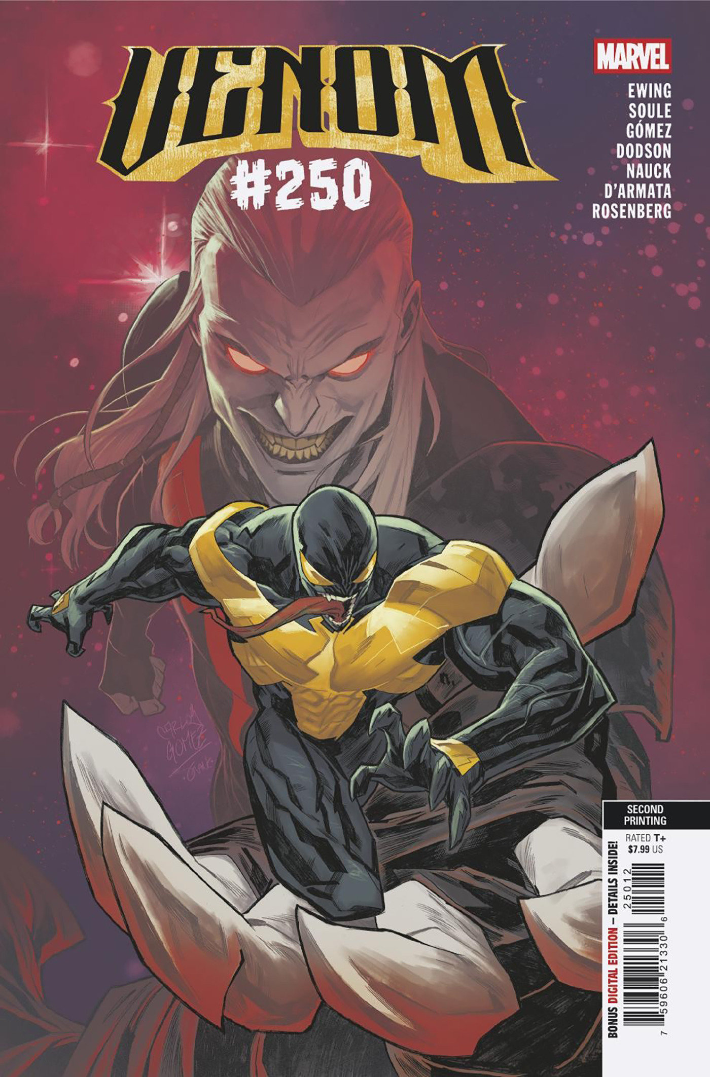 Weekly Pull list - VENOM #250 CARLOS GOMEZ 2ND PRINTING VARIANT